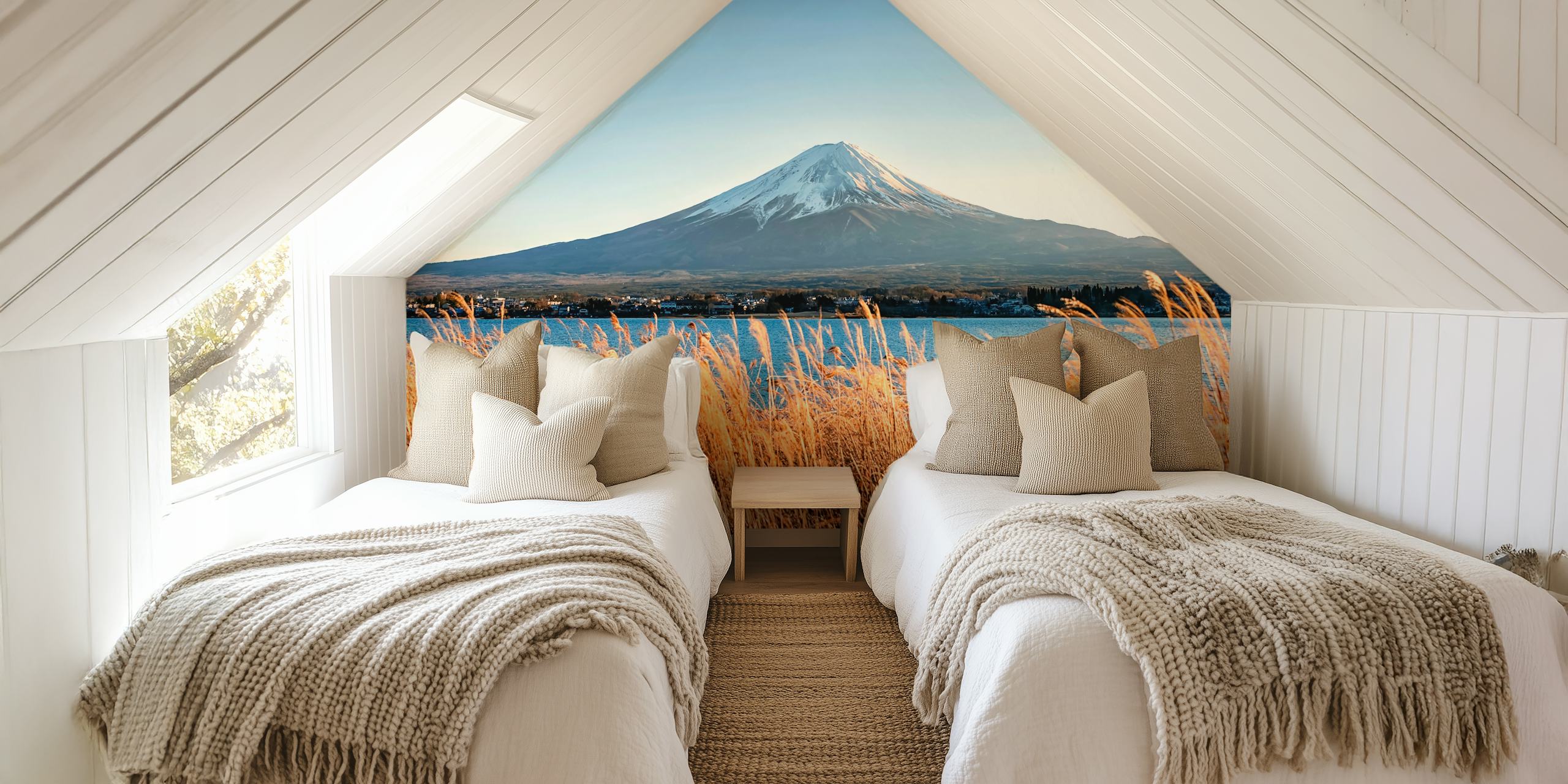 Fuji View tapetti modernissa sisustuksissa
