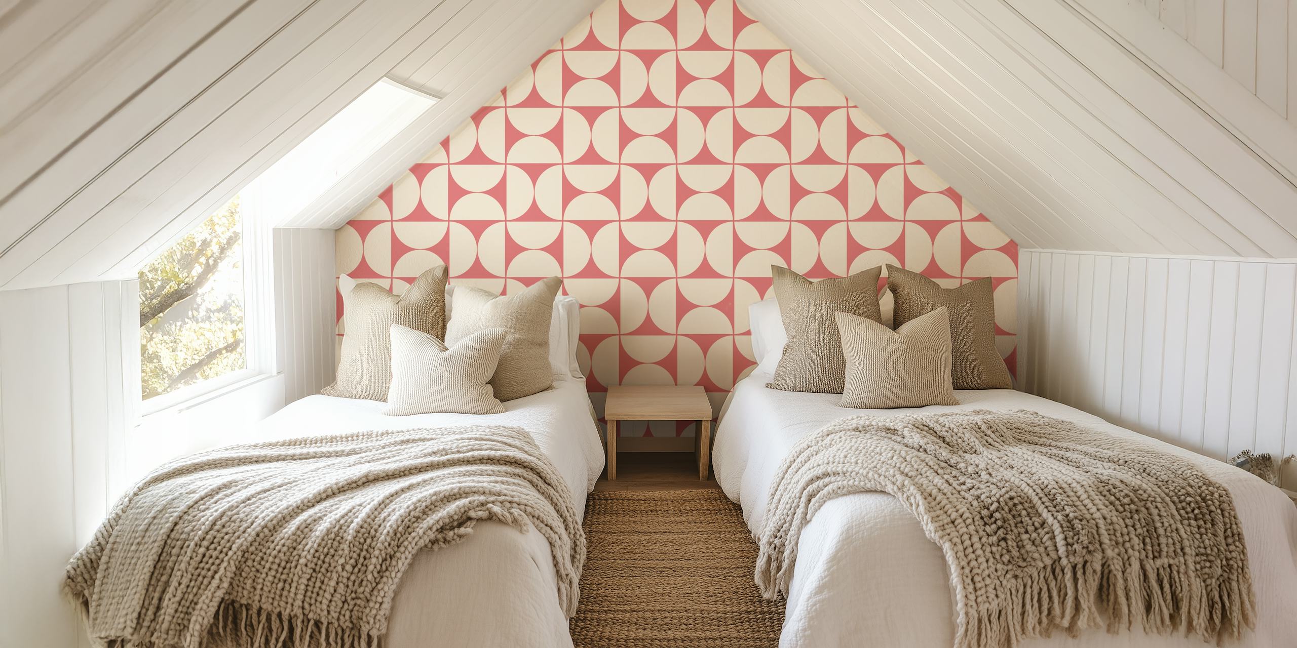 Mid-Century Modern wallpaper design in a room