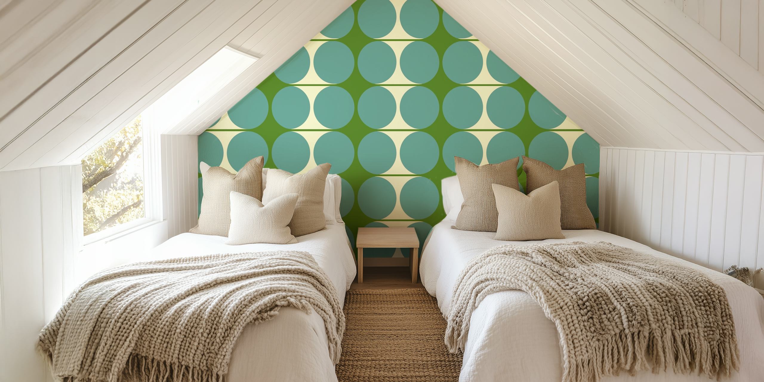 60s Cutouts wallpaper in a stylish room