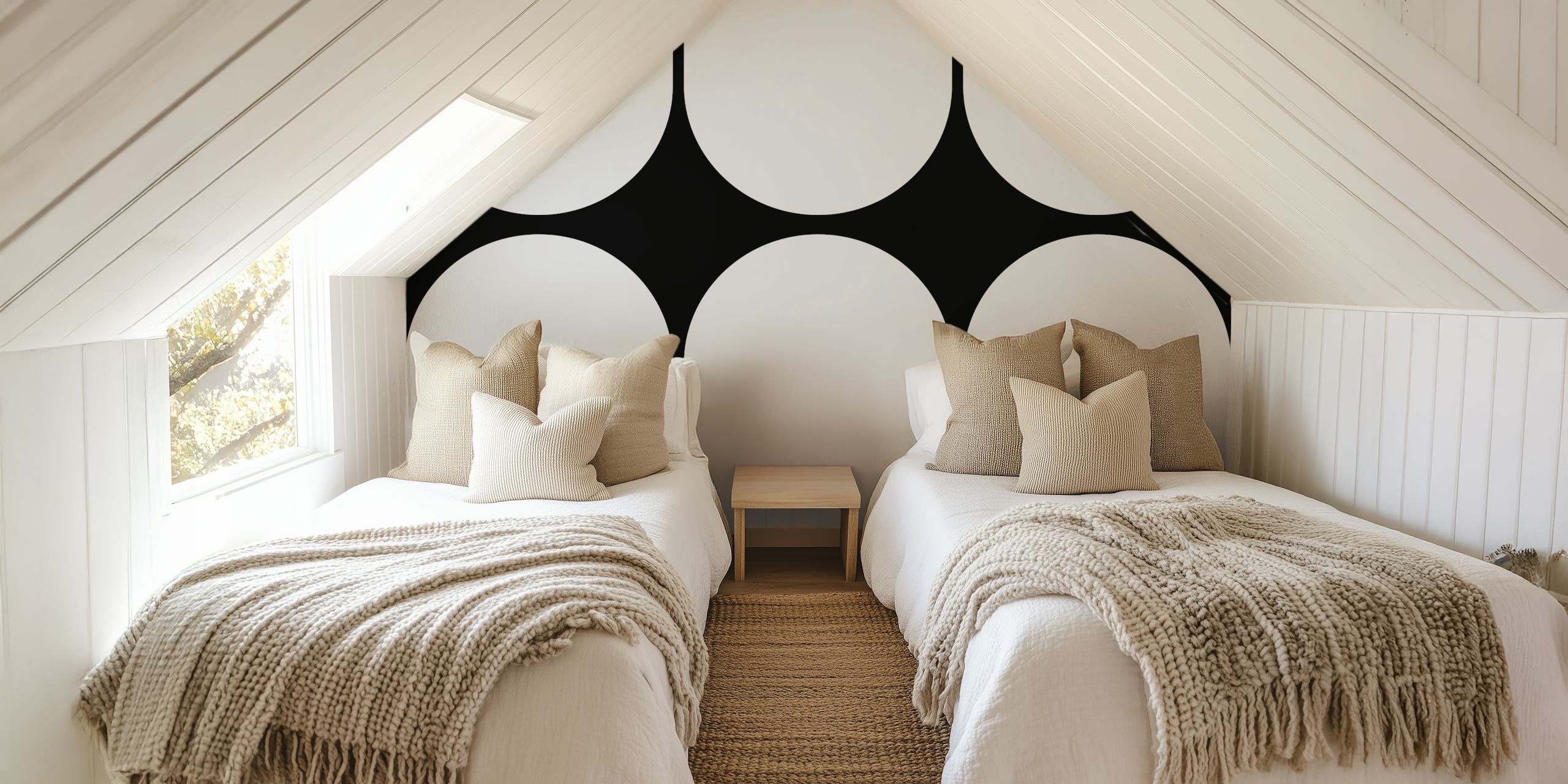 Modern Geometric Elegance tapet i ett rum