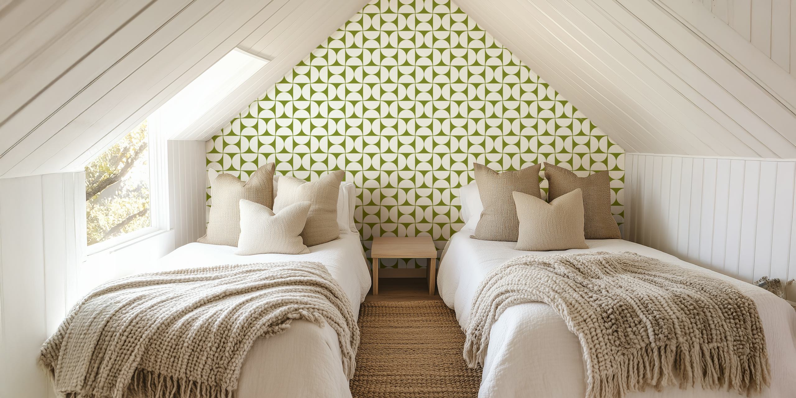 Mid-Century Modern wallpaper in a room