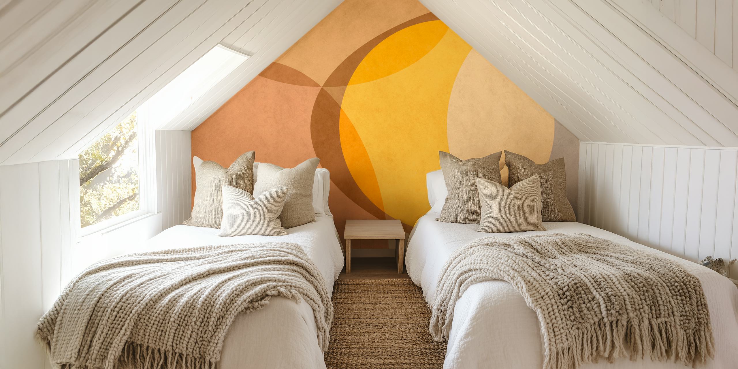 Mid Century Modern Abstract Organic wallpaper design