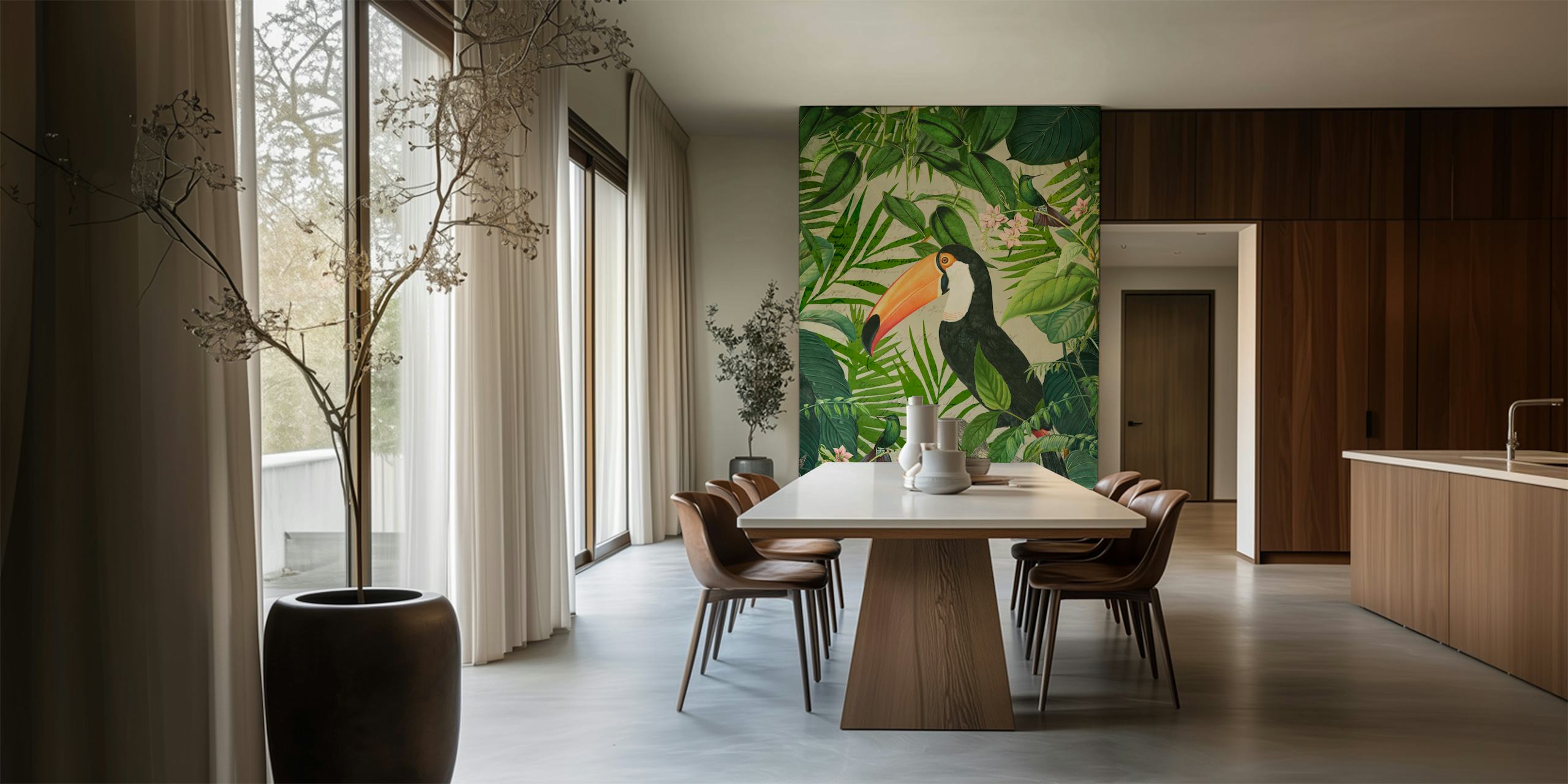Tropical Toucan tapet i et rum
