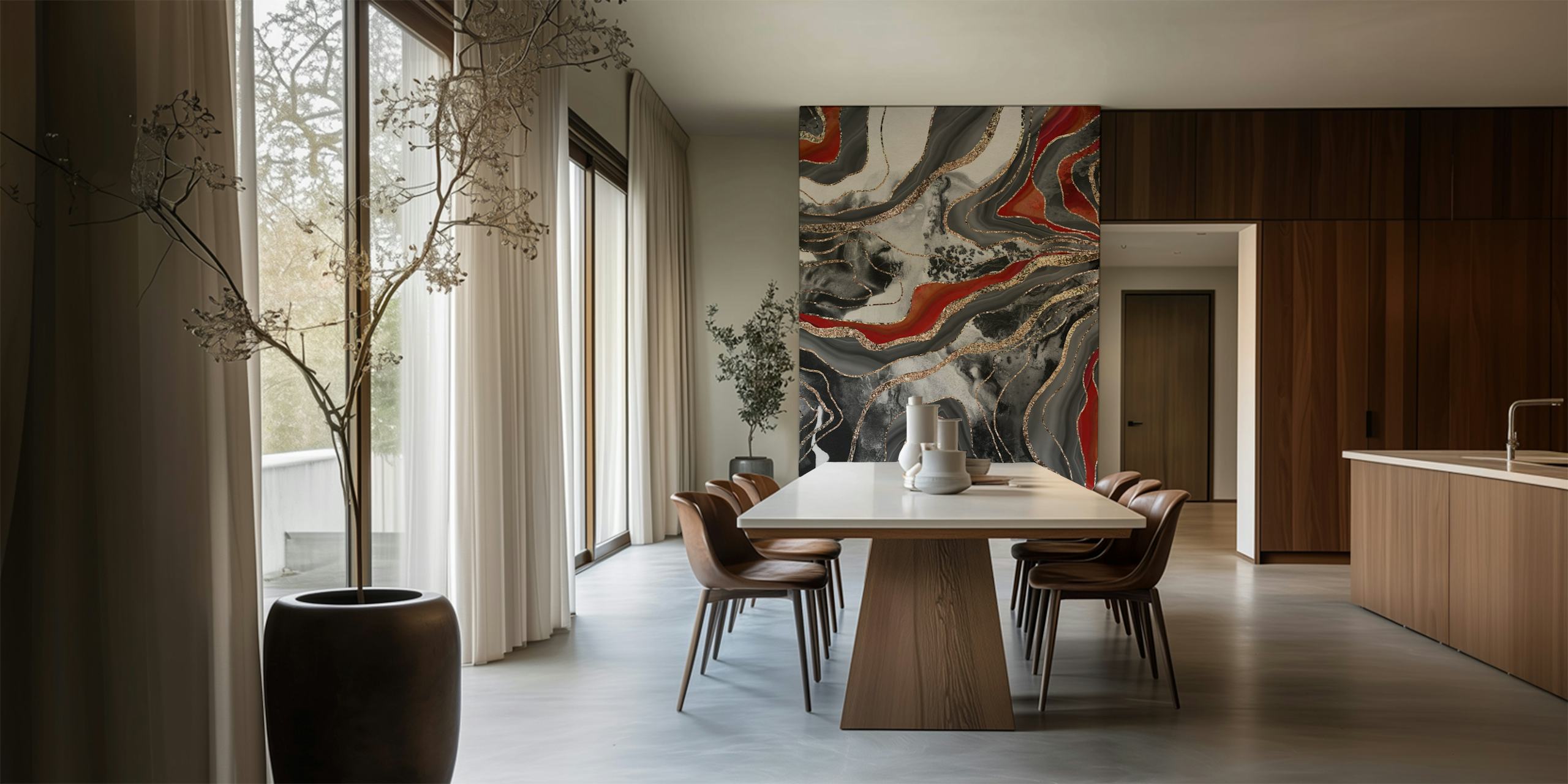 Liquid Marble Agate Glitter 13 wallpaper in room