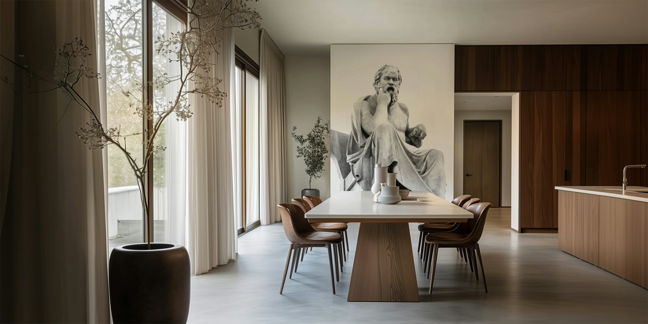 Socrates Marble Statue pozadina u sobi