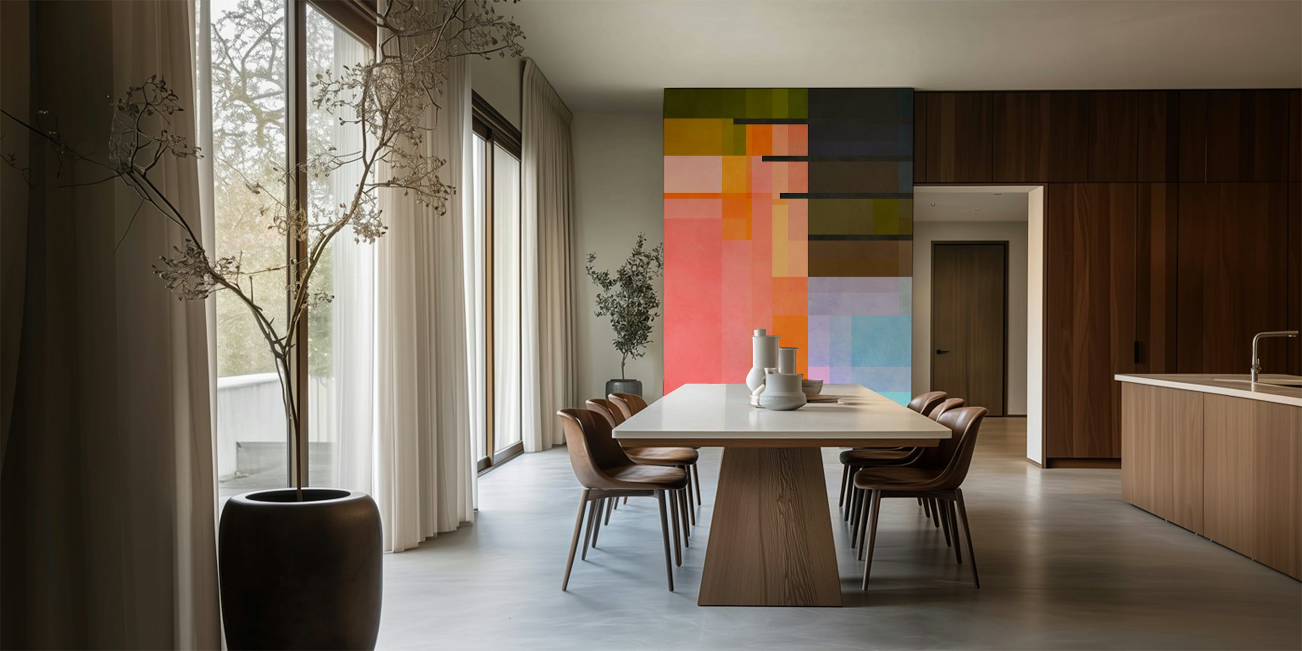 Geometric Concept 2 wallpaper in a room
