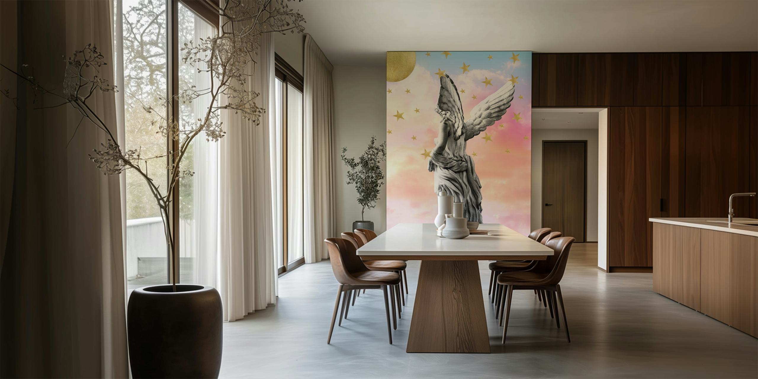 Papier peint dans une pièce stylée