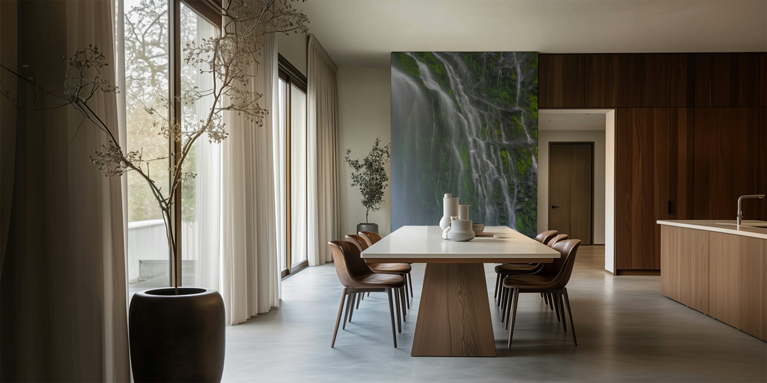 Flowing Grace behangontwerp in een kamer