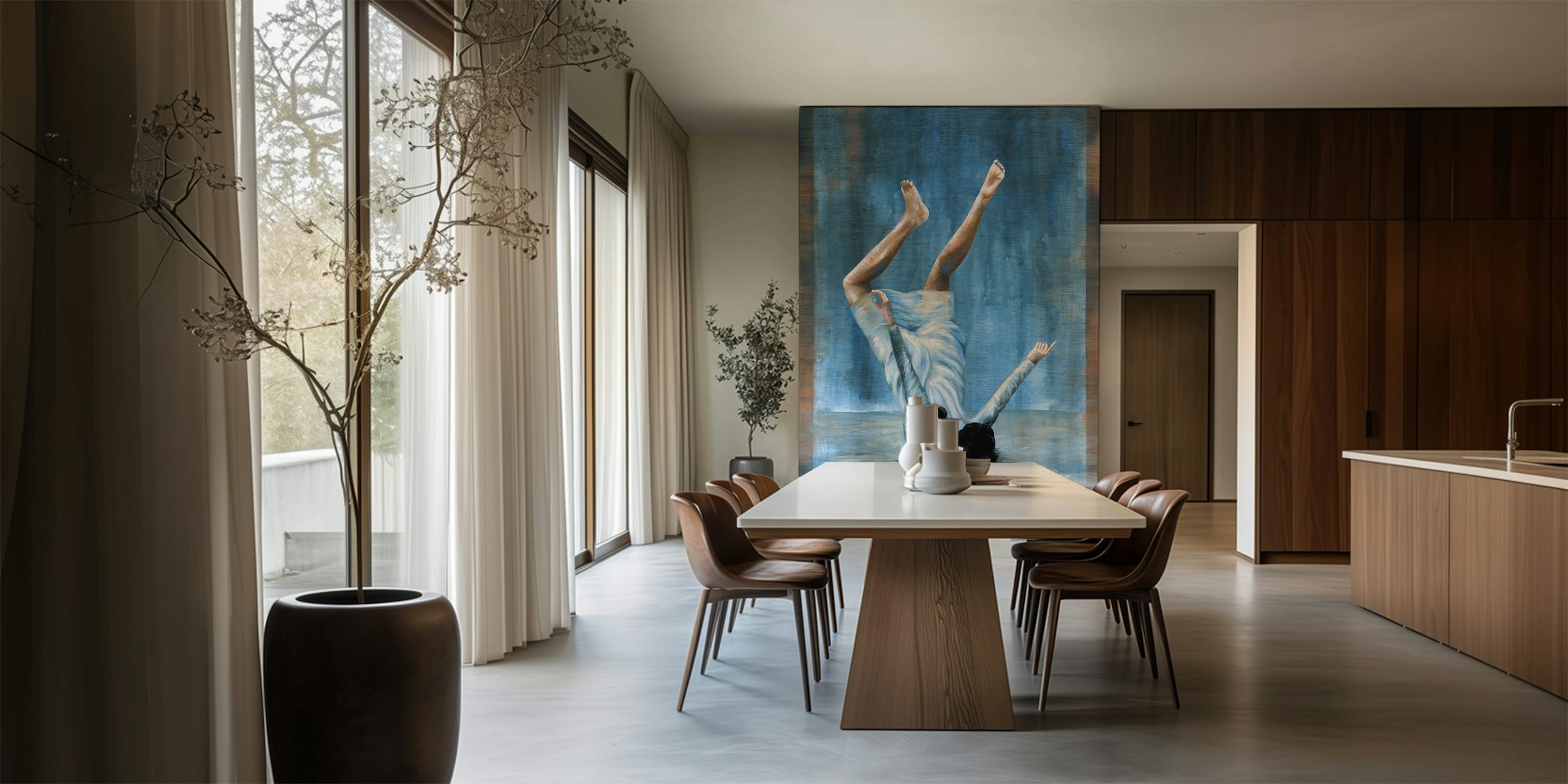 Almost Blue wallpaper in a stylish room