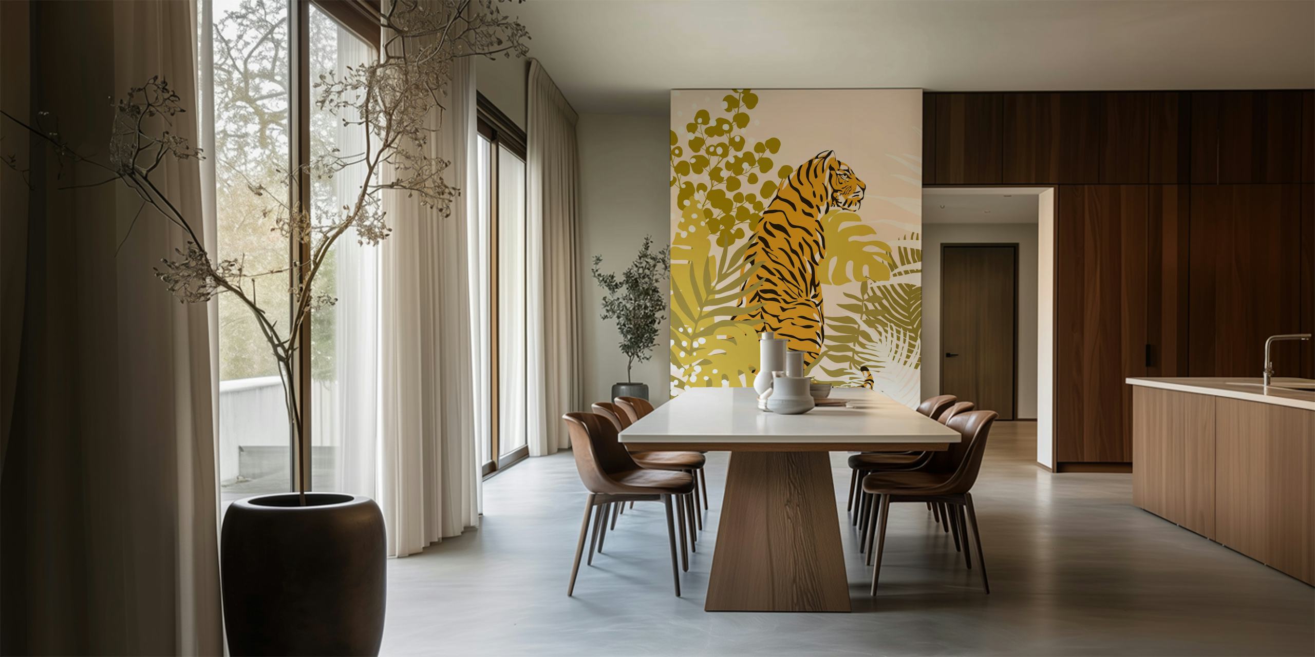 Papel pintado Wild Elegance Safari con diseño de tigre