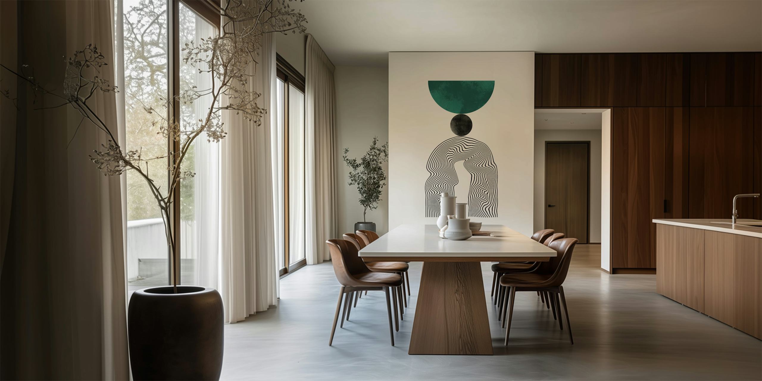 Modern Zen Design wallpaper in een kamer