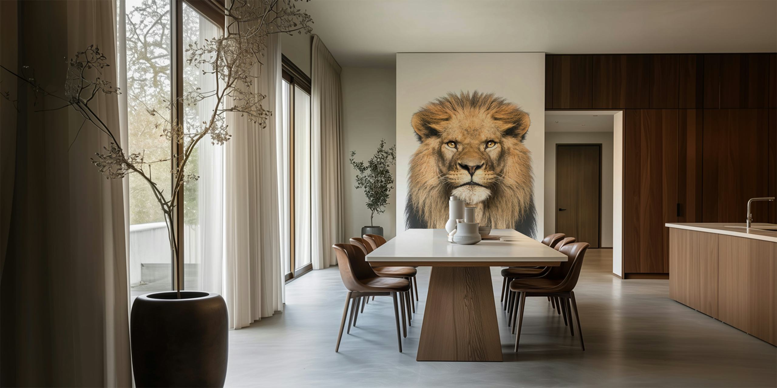 Majestic lion wallpaper v pokoji