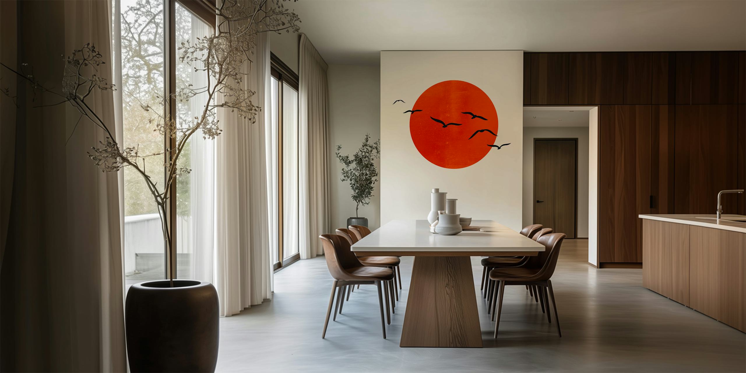 A Sunny Day tapetdesign i ett rum