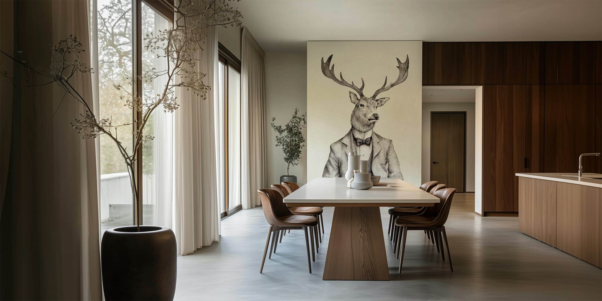 Mr. Buck wallpaper design in a room