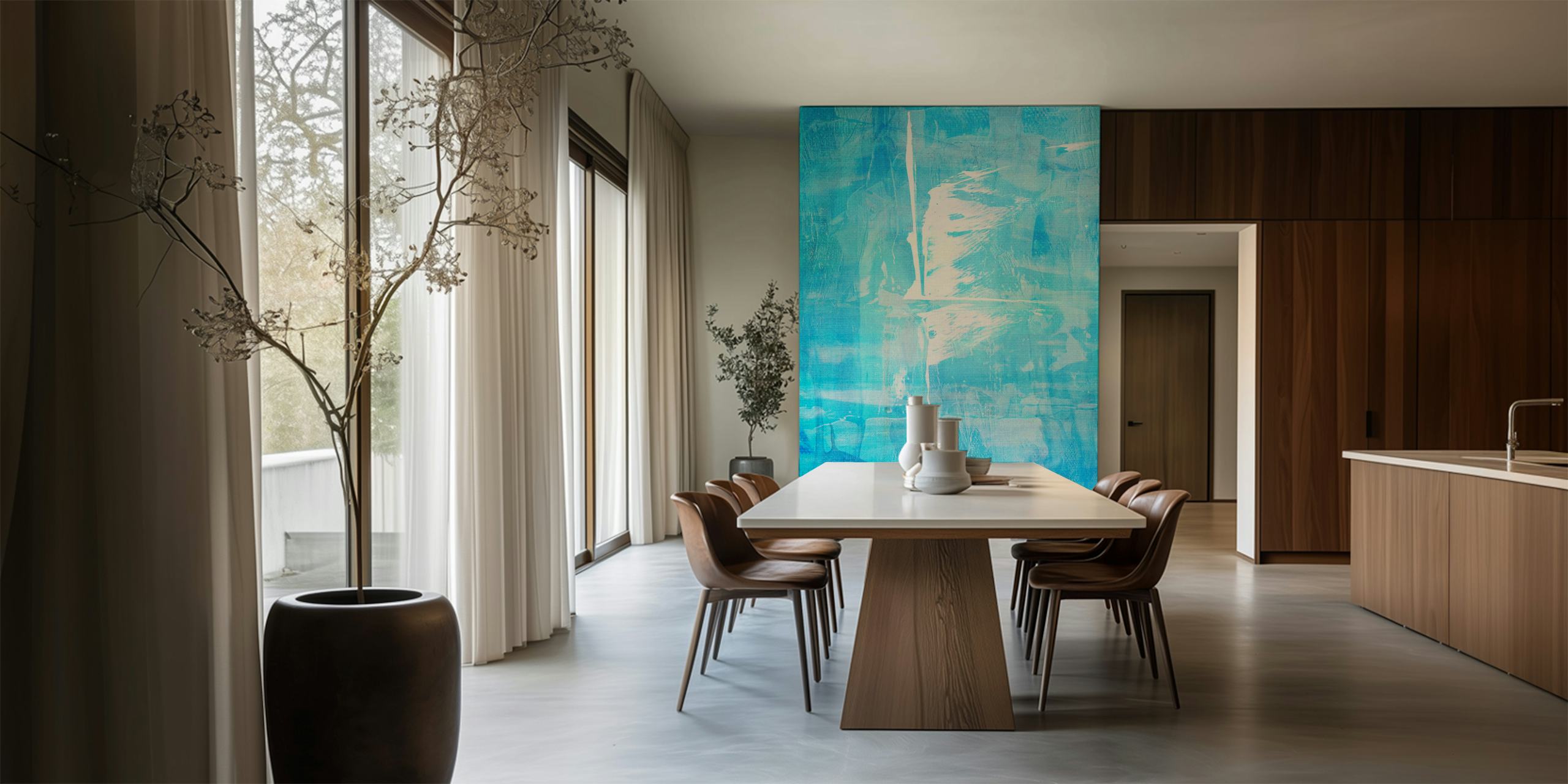 Sail 1 wallpaper in a modern room