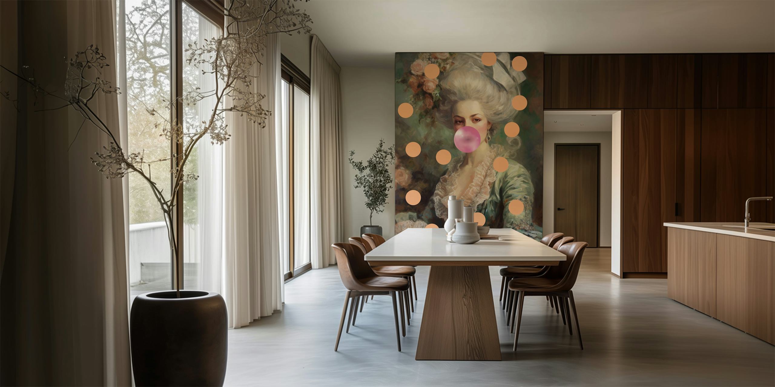 Bubblegum Marie Antoinette Delight tapetdesign