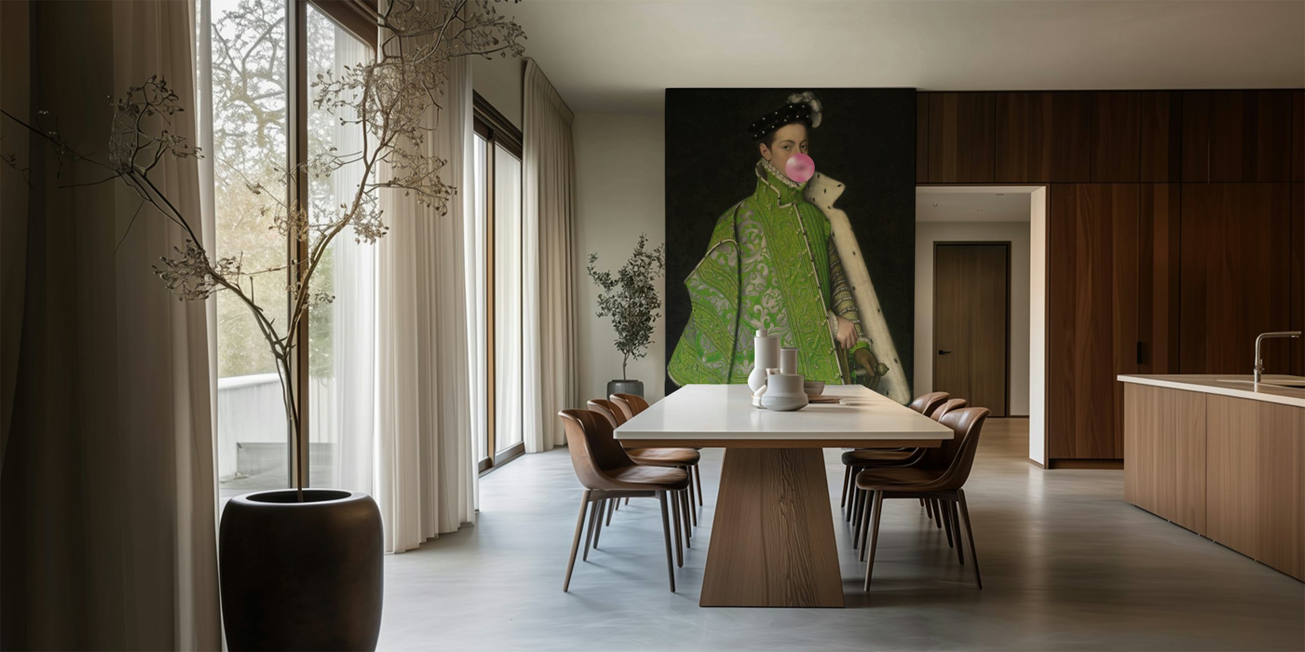 Noble Playful Portrait tapeta v pokoji