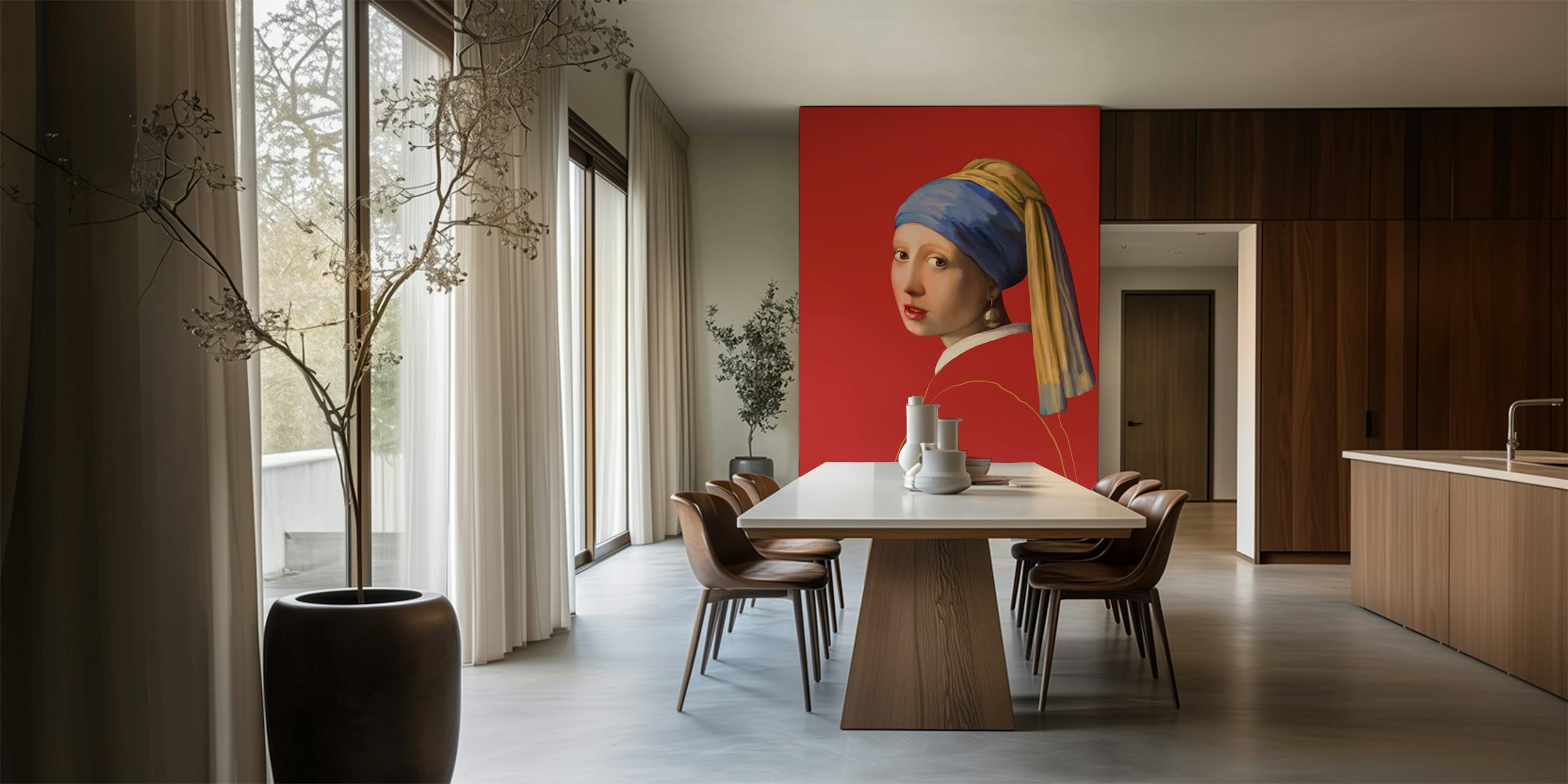 Elegance in red wallpaper vist i et rom