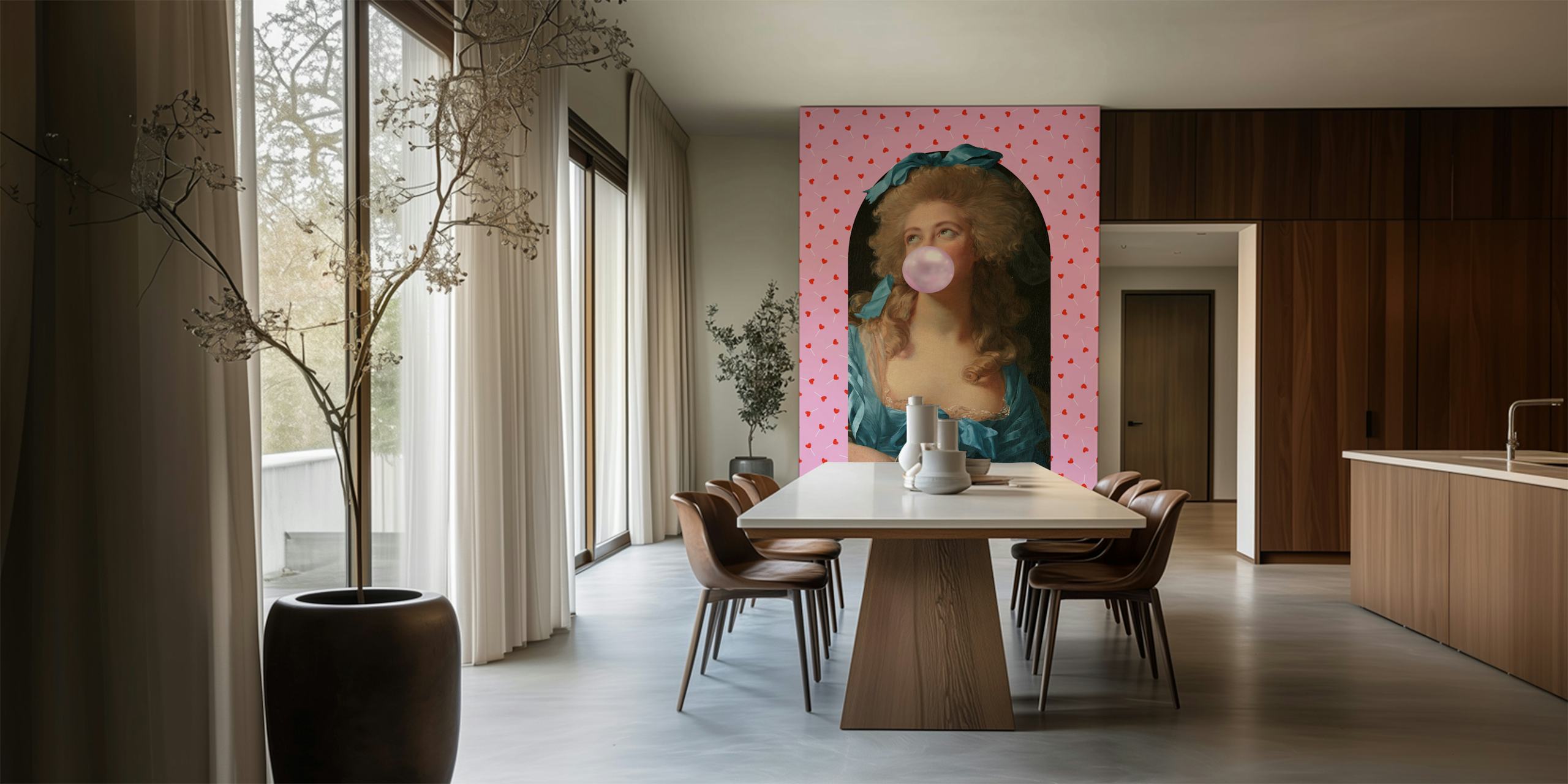 Papier peint Vintage Bubblegum Charm dans une pièce