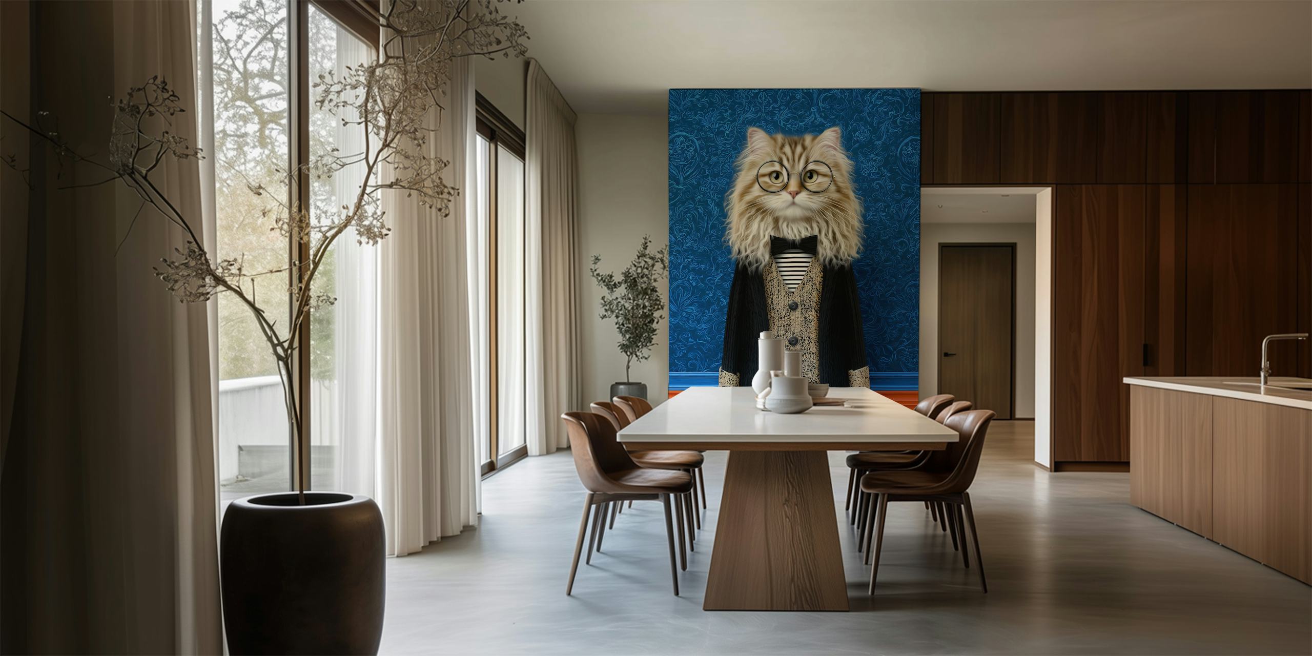 Sophisticated Cat Style tapet i et rom