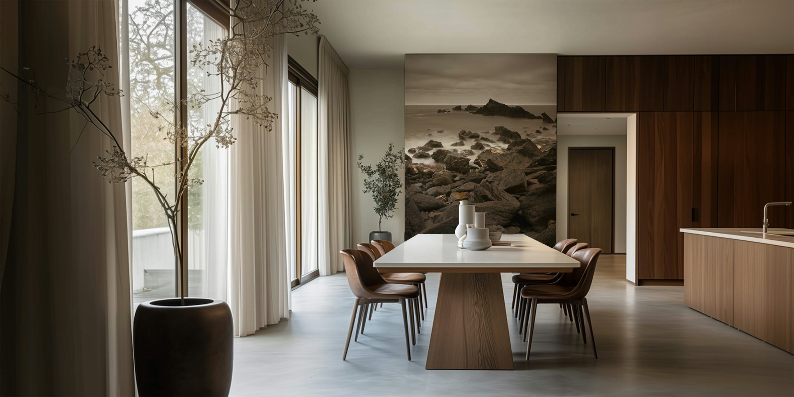 Duckpool Beach wallpaper in een kamer