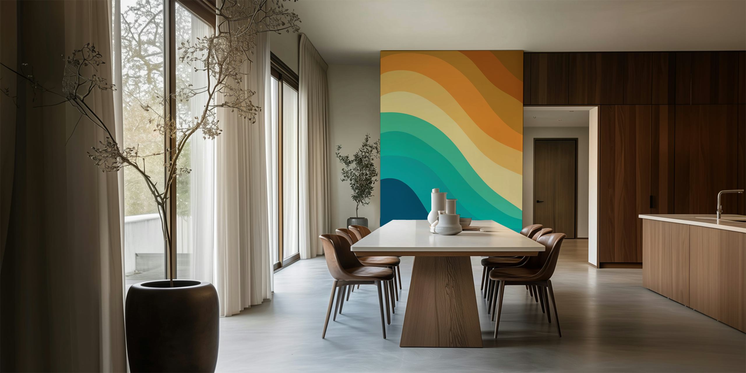 Design de papel de parede Retro Summer Wave 2
