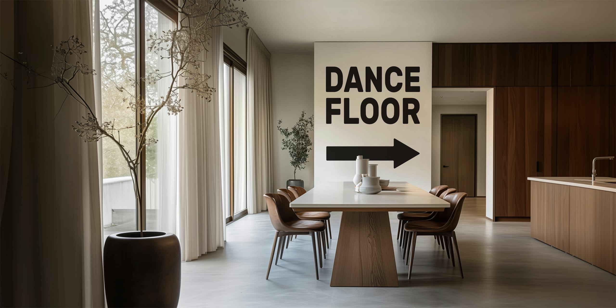carta da parati Dance Floor mostrata in una stanza