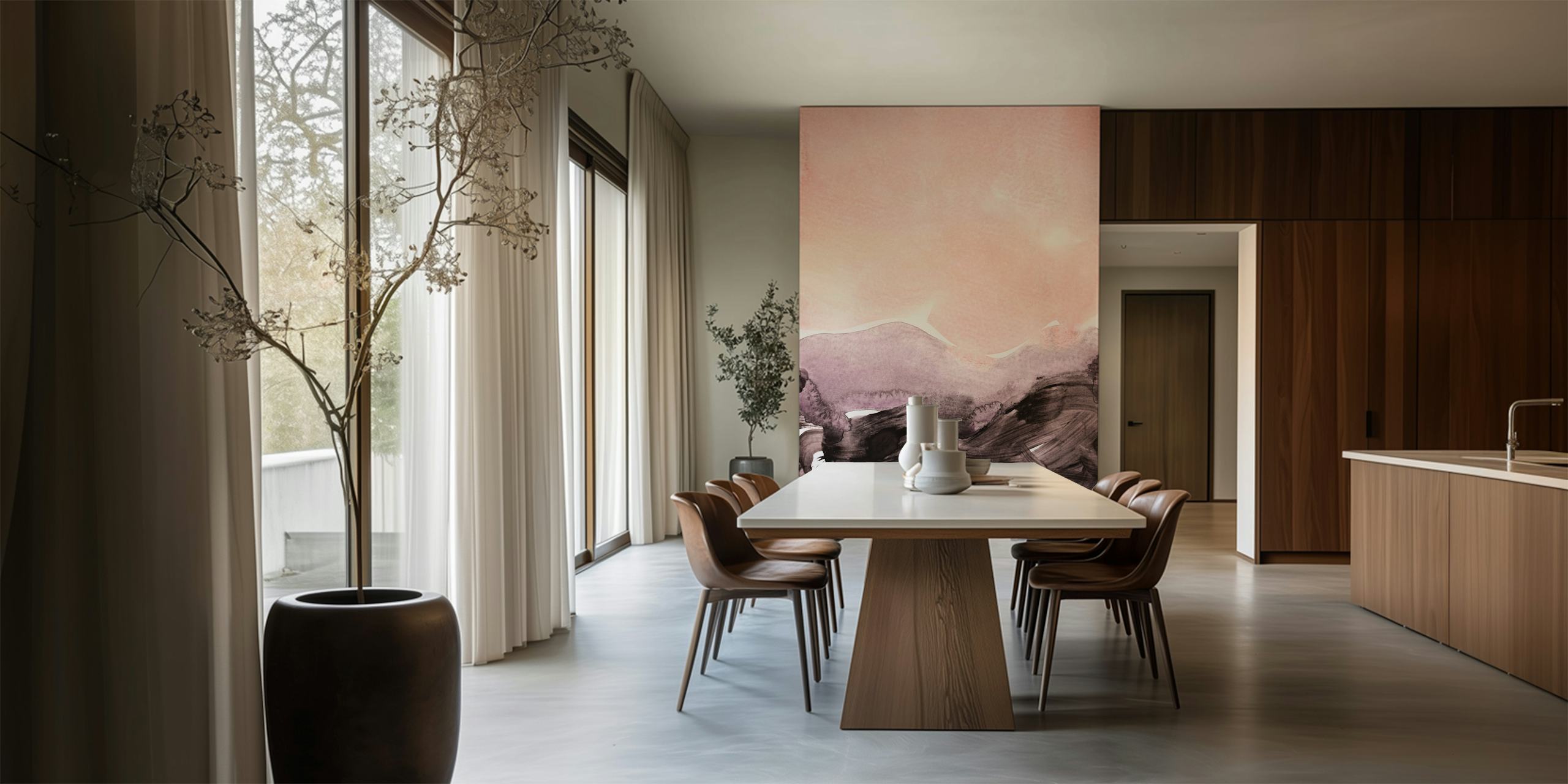 Abstraktes mauve und graues Wallpaper-Design