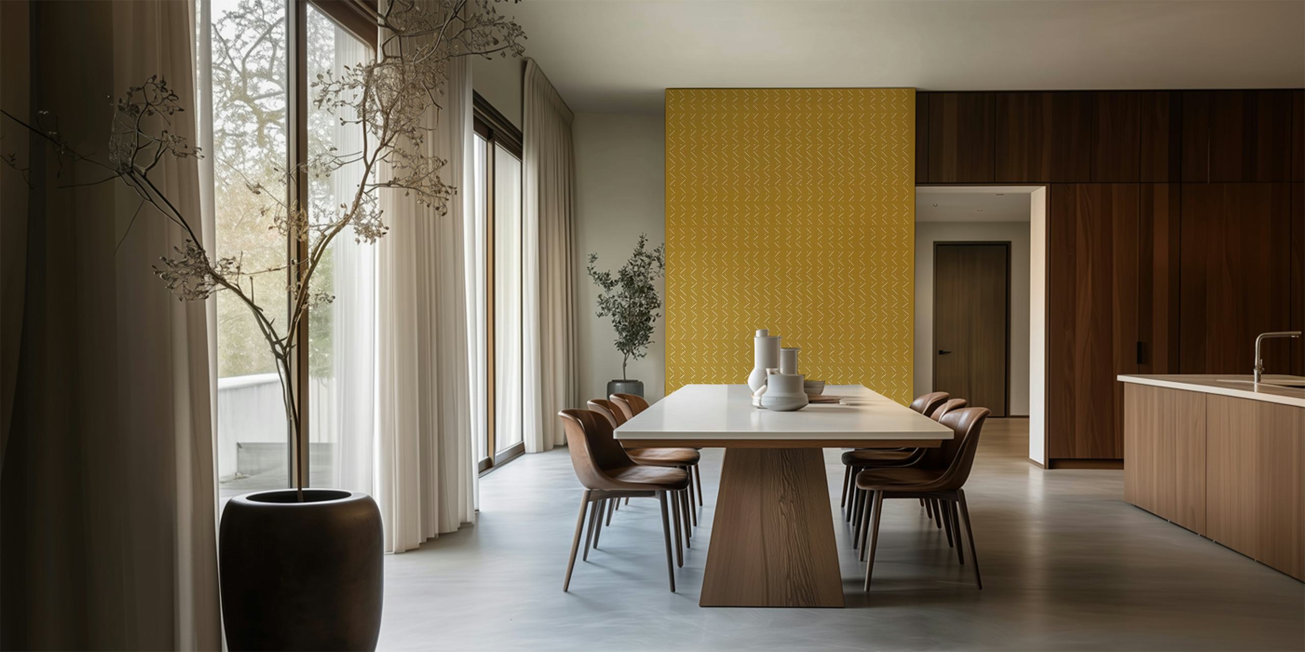Mud Cloth Arrow Dot Glam 3 wallpaper in a room