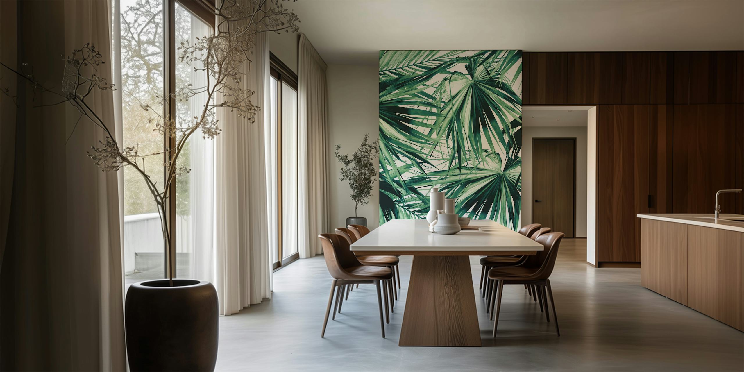 Fan Palm Jungle Dream 2 tapet i et rum