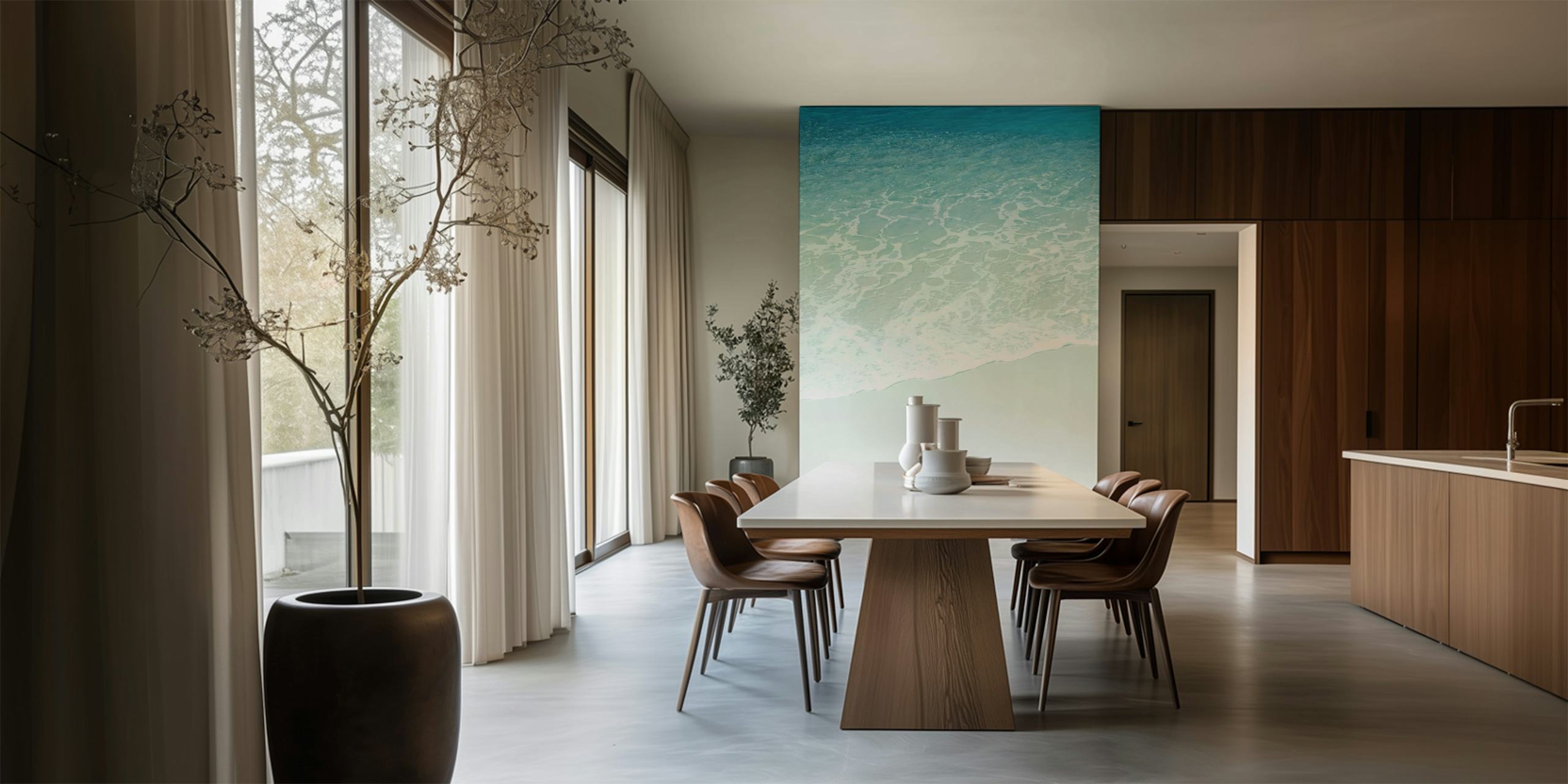 Caribbean Ocean wallpaper in a room