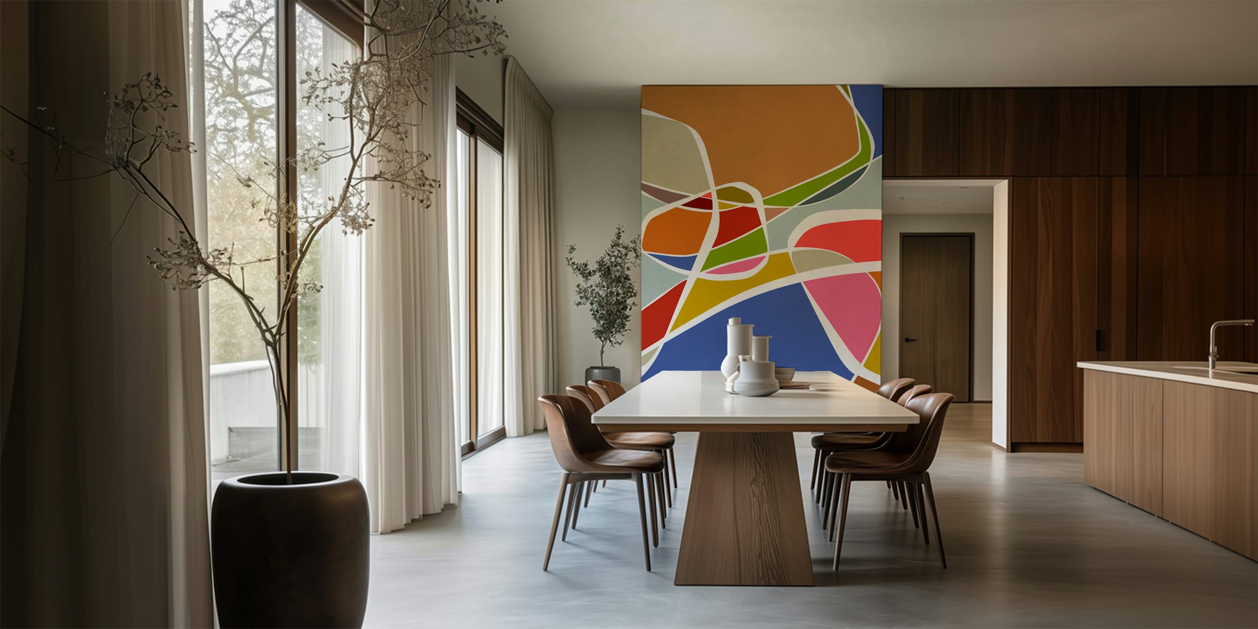 Overlapping Parts 17 wallpaper in a room