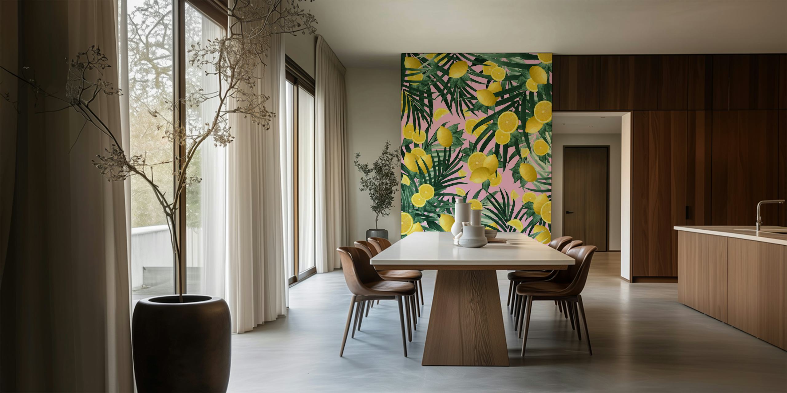 Summer Lemon Twist Jungle 6 wallpaper design
