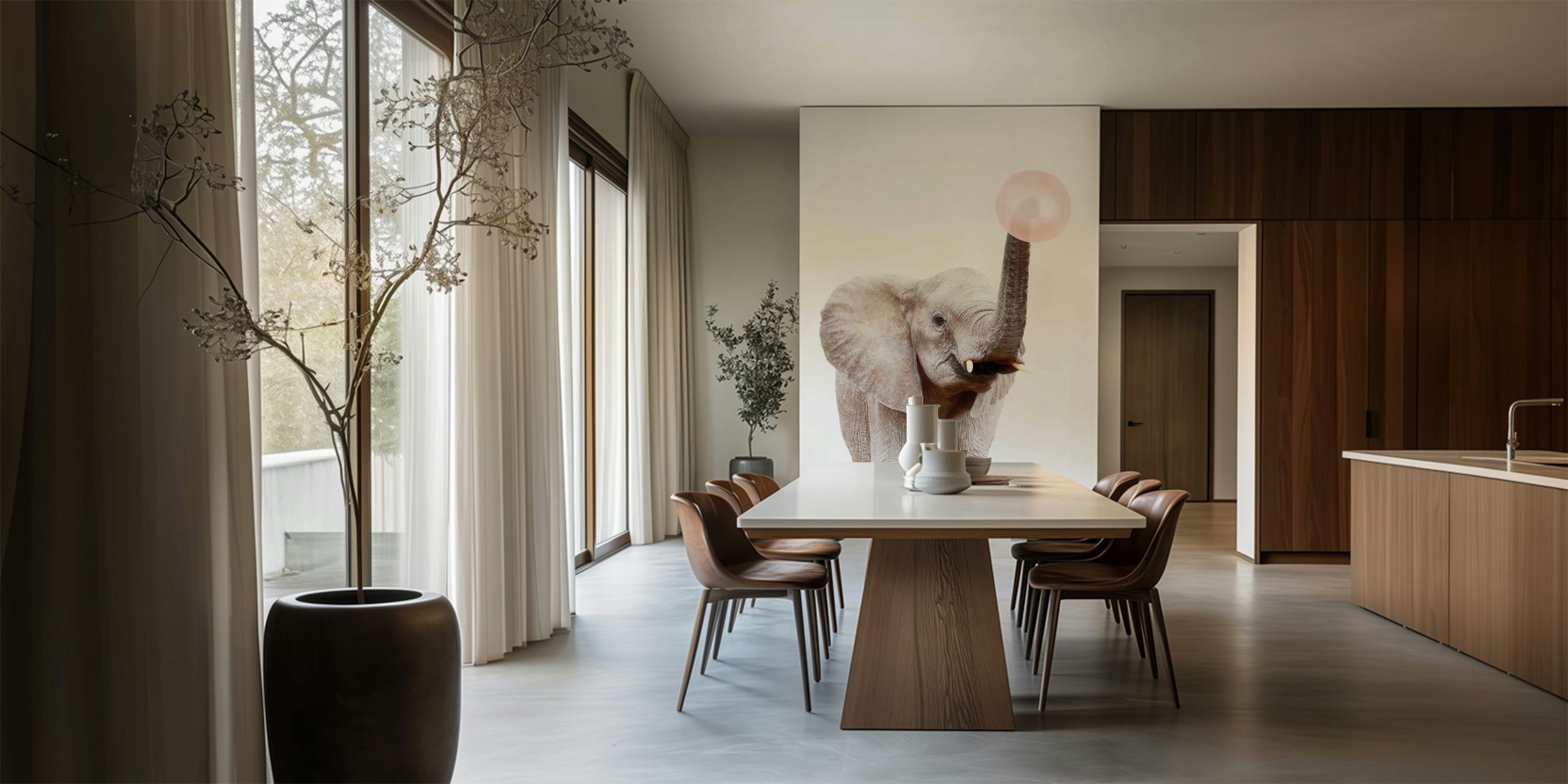 tapeta Bubble Gum Elephant u sobi