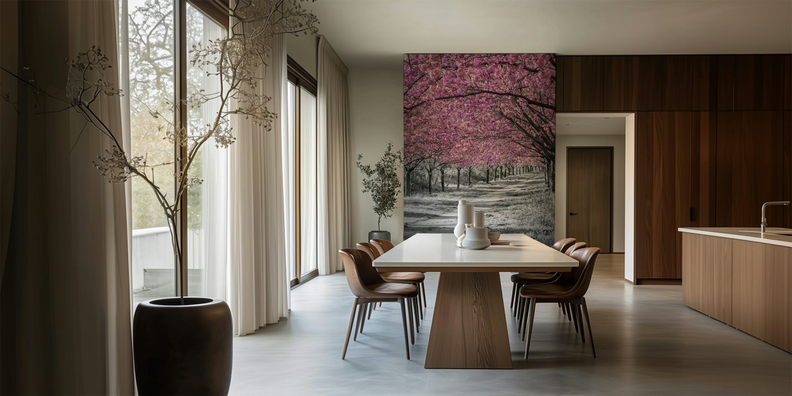 Carta da parati Cherry blossom in una stanza