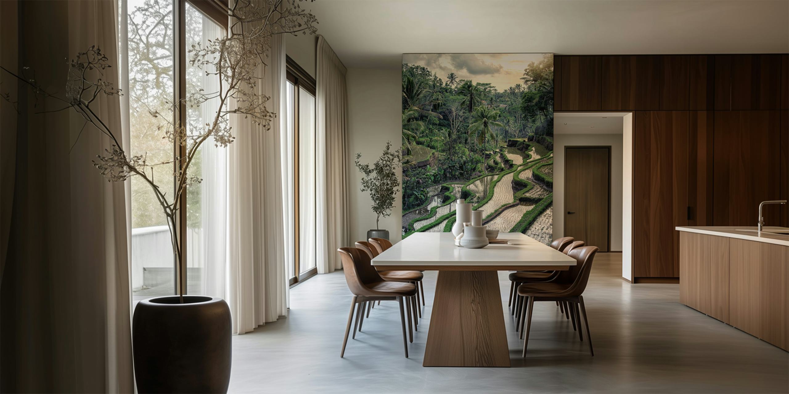 Carta da parati Tegallalang Rice Terrace in una stanza