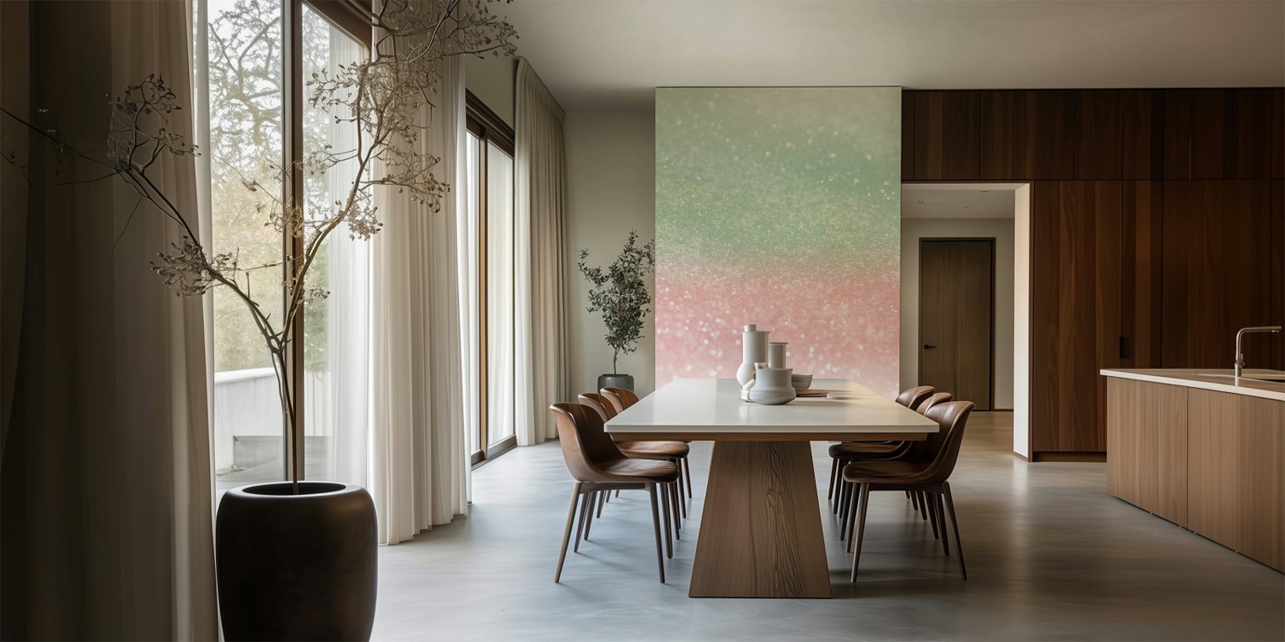 Pastel Summer Glitter wallpaper in a room