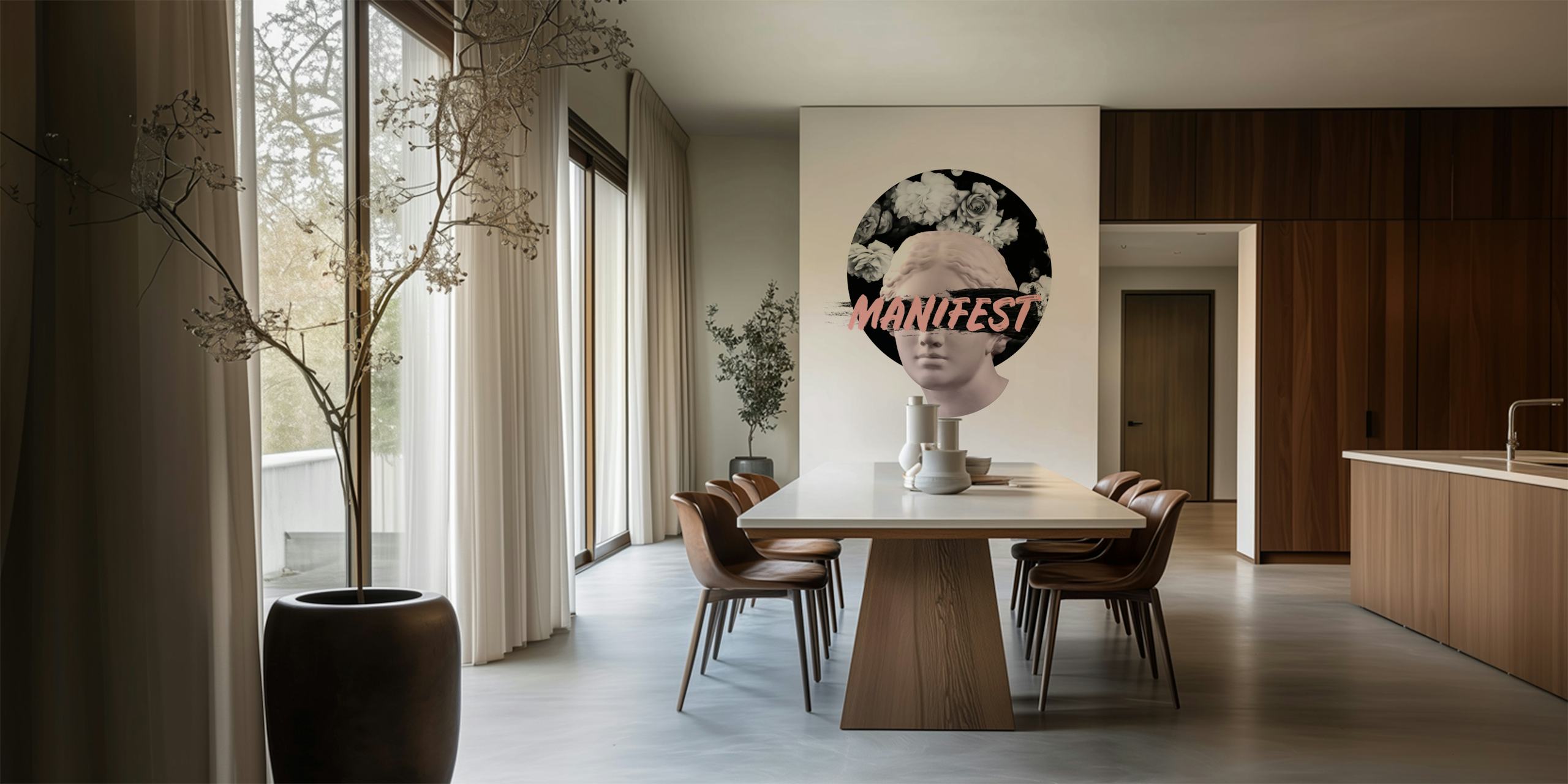 Papel tapiz Manifest Venus Roses en una habitación