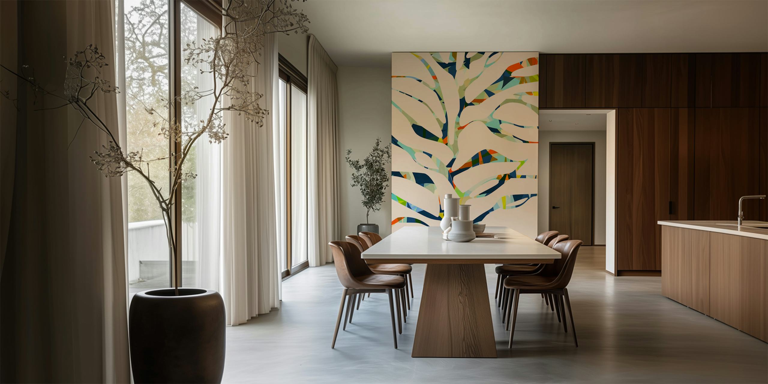 papel de parede Aquarium Tree em um quarto