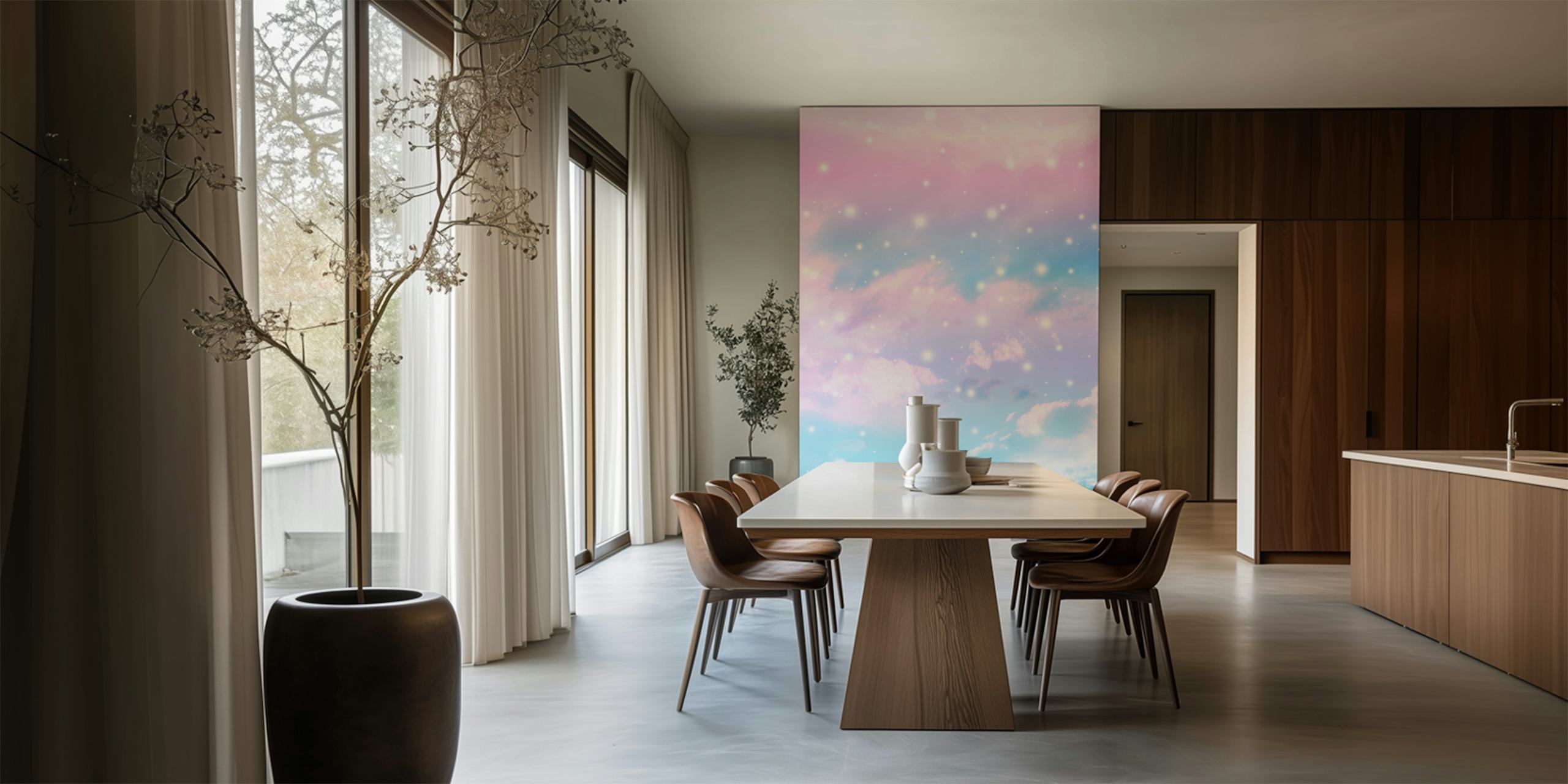 Pastel Cosmos Dream 4 wallpaper in a room