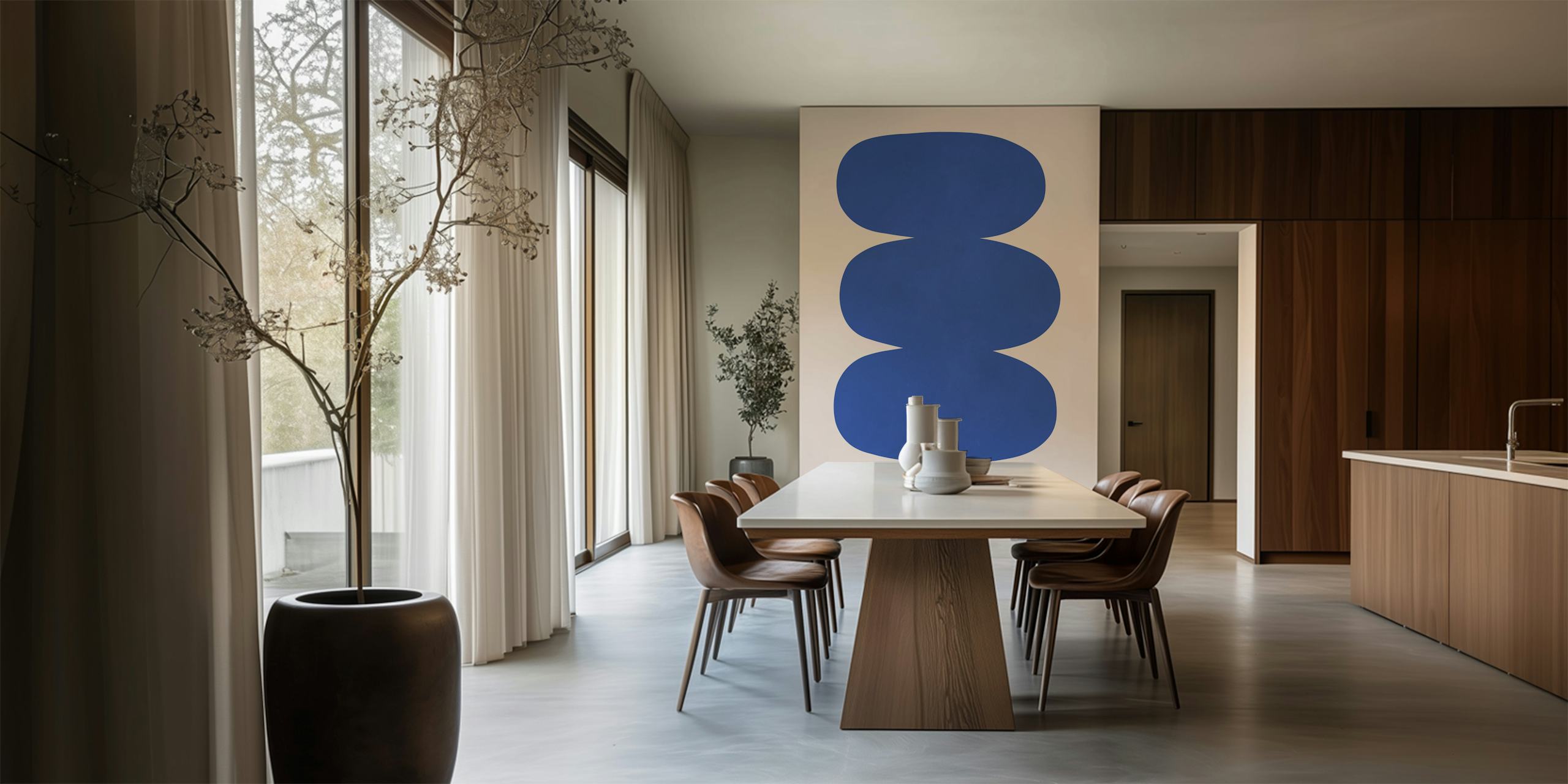 Tribal shapes 30 tapeta prikazana u sobi