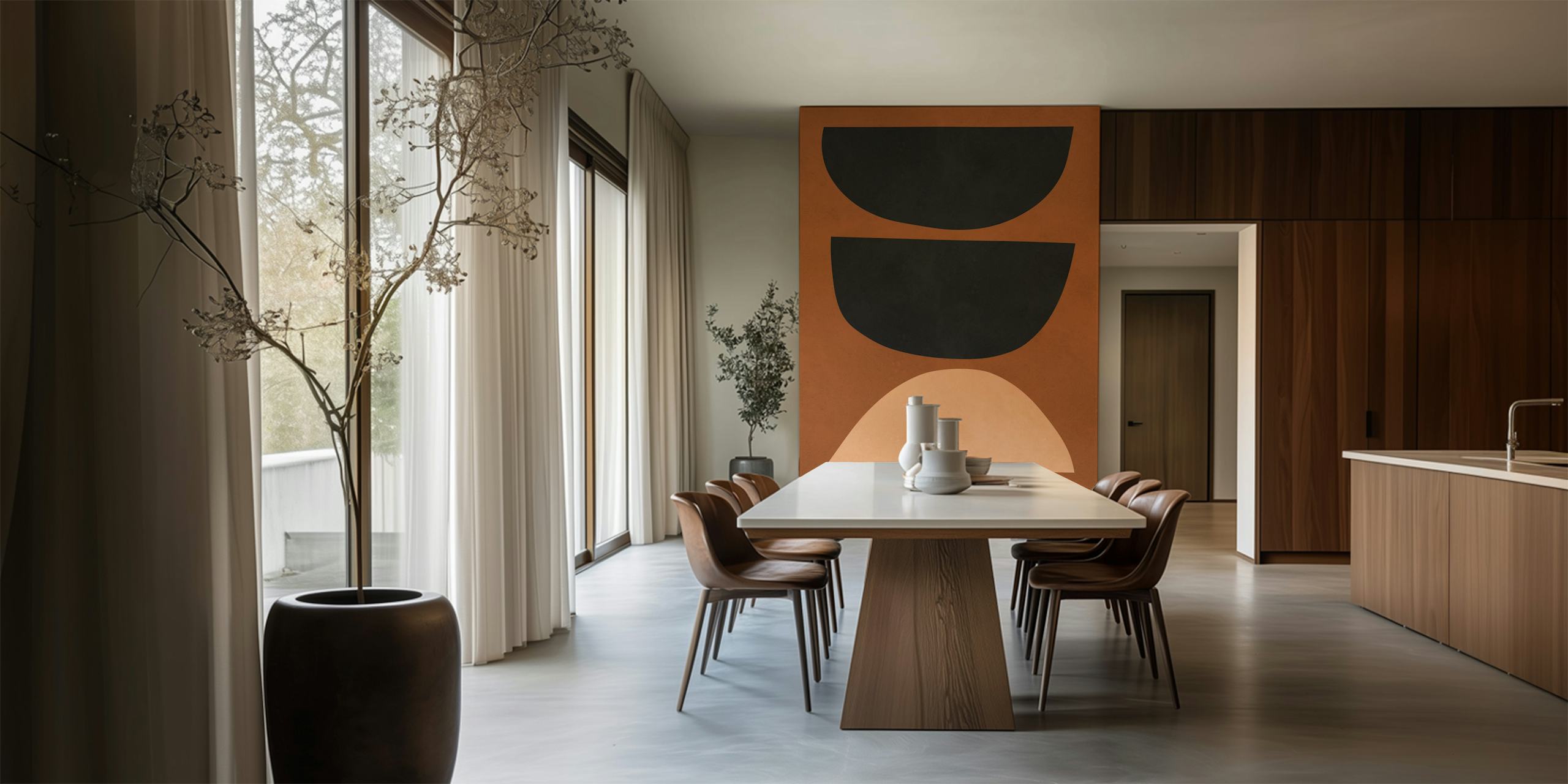 Papel pintado Tribal shapes en una habitación