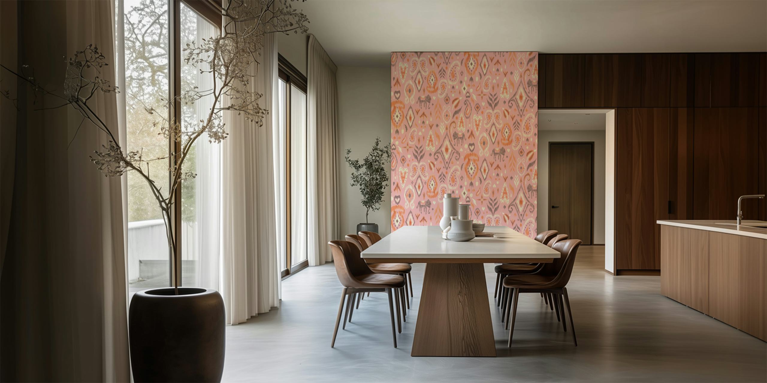 Ikat - 5 tapetdesign i ett rum