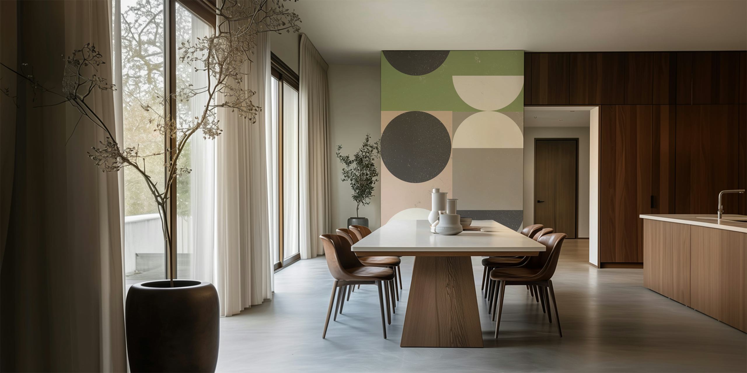Mid Century Modern Composition behangontwerp