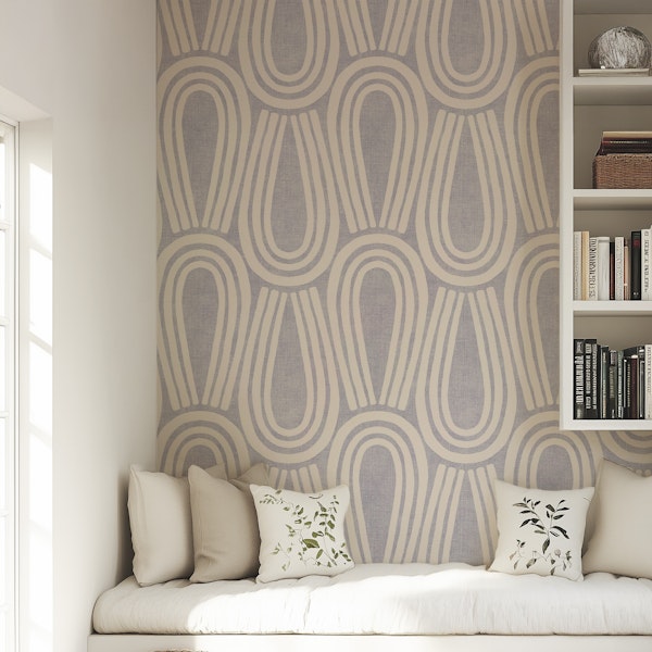 Textured Loops in Muted Blue Grey