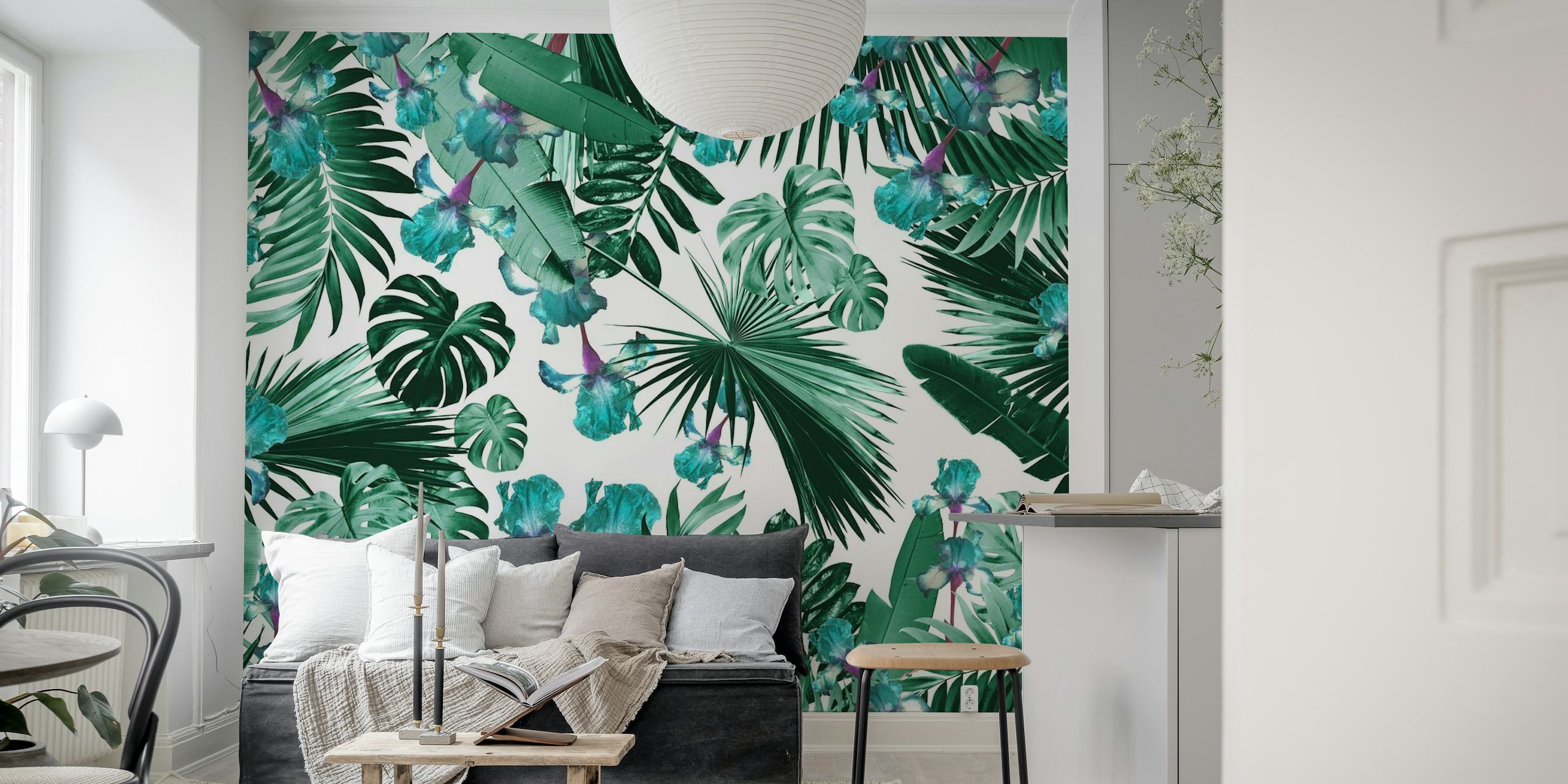 Jungle Leaves Flower Oasis 1 wallpaper