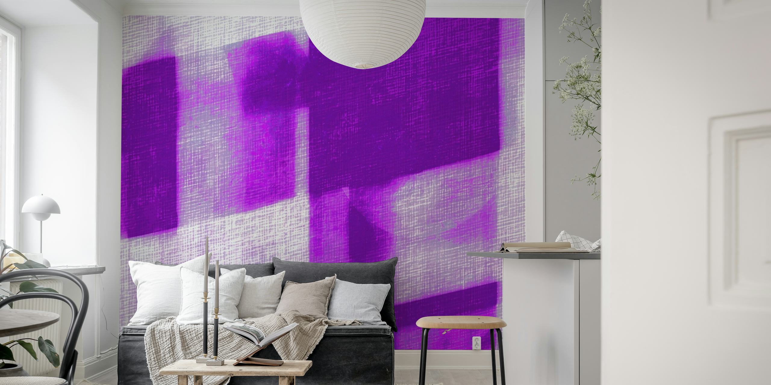 Magenta Purple Japan Fabric papel de parede