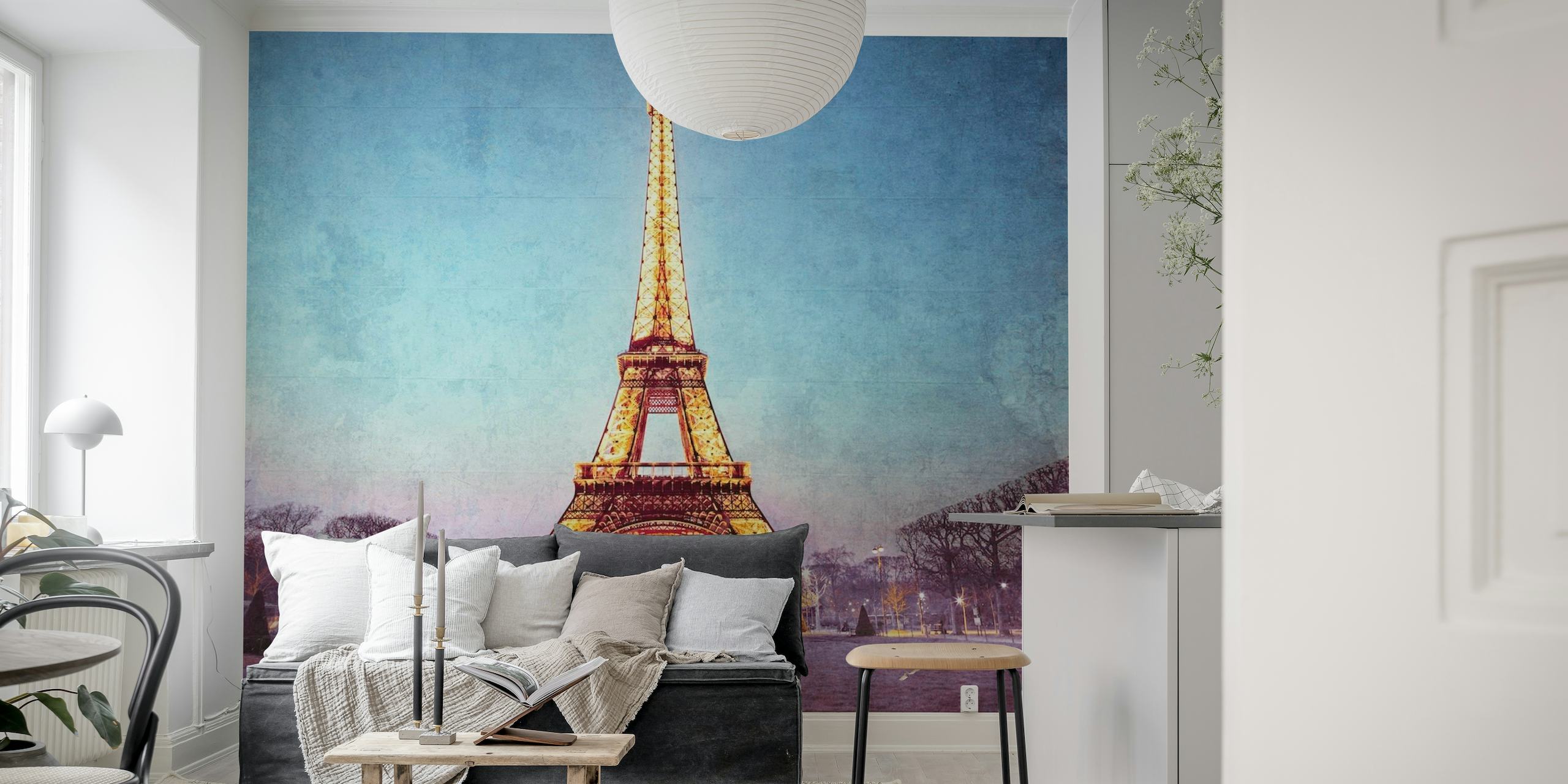 Colourful Eiffel Tower papel de parede