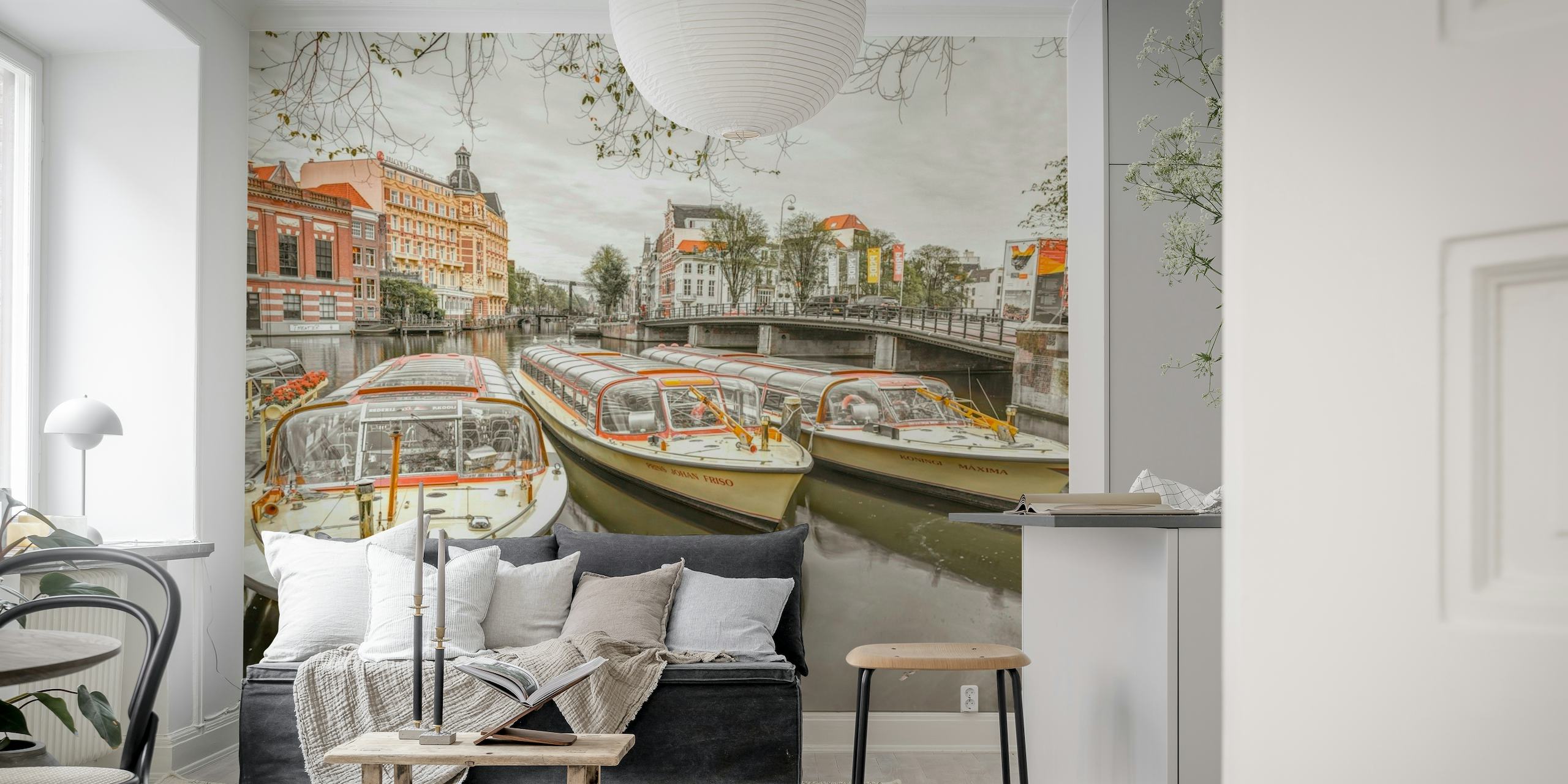 Amsterdam Canal Cruising carta da parati