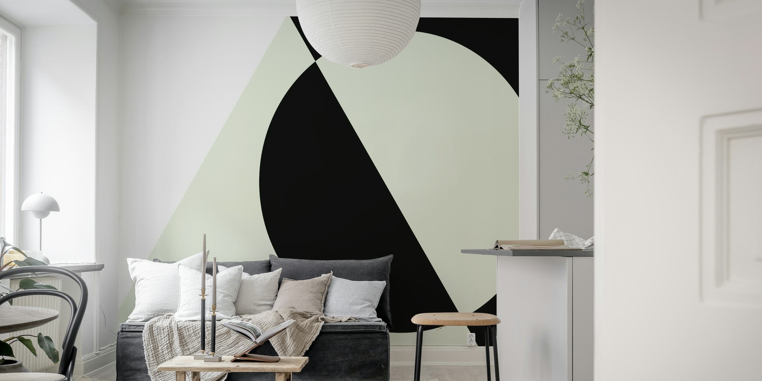 Black & White Geometric Abstract no 02 wallpaper